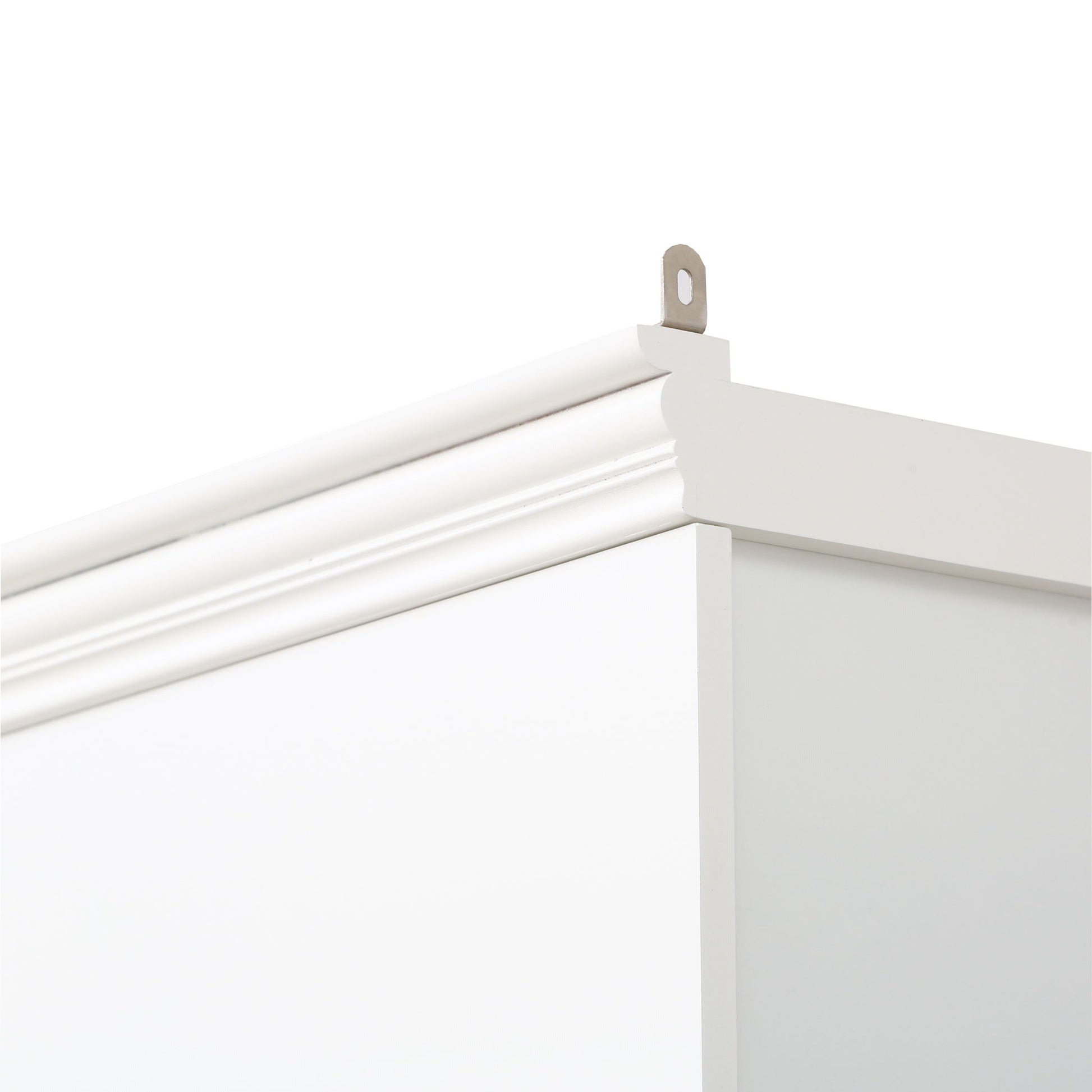 Retro Style Display Bookcase With Adjustable LED Ceiling Light And Tempered Glass Shelves - White - Best Buy Furniture