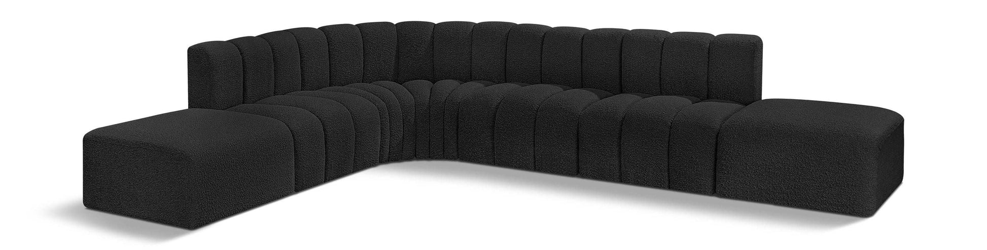 Arc - Boucle Fabric 7 Piece Corner Modular Sofa - Best Buy Furniture
