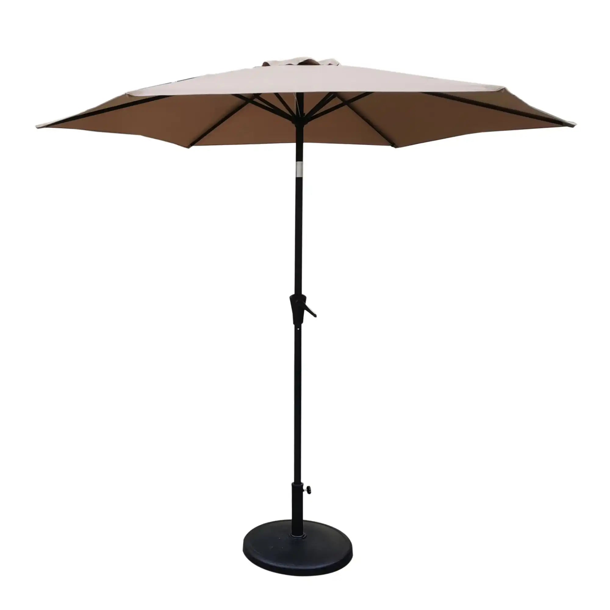 8.8' Outdoor Aluminum Patio Umbrella With 42 Pound Round Resin Umbrella Base - Best Buy Furniture