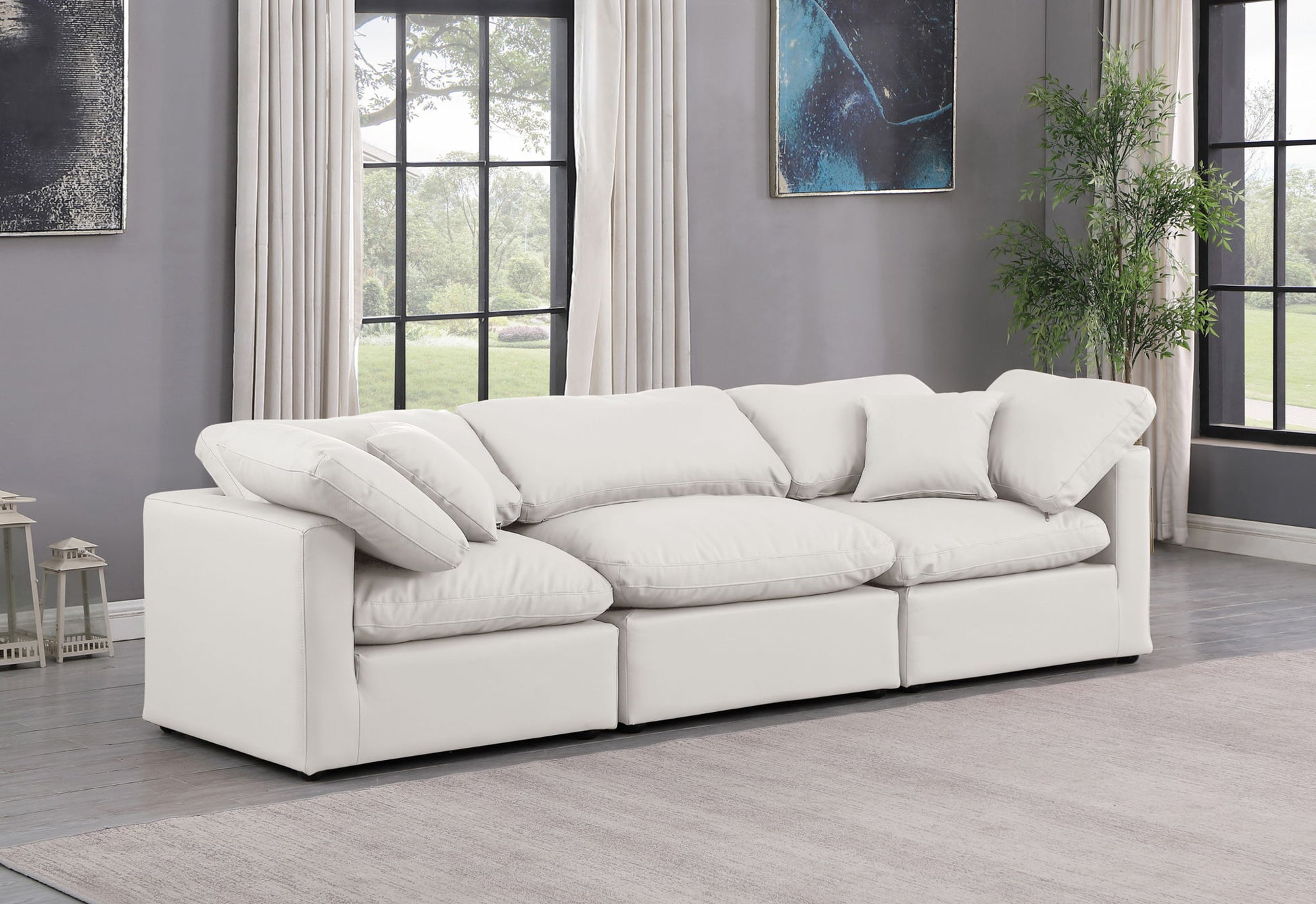 Indulge - Faux Leather 3 Seat Modular Sofa - Best Buy Furniture