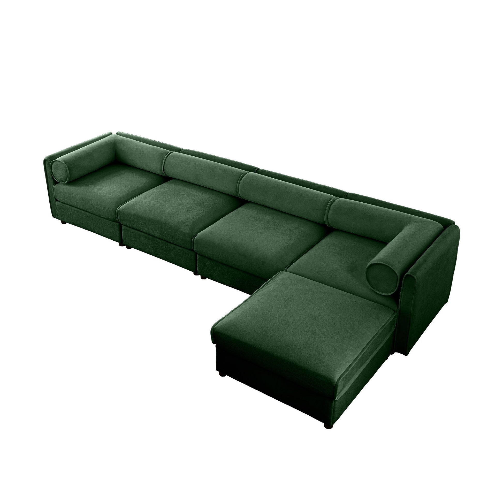 Contemporary Elegant White Chenille Sofa With Storage And Ottoman - Best Buy Furniture