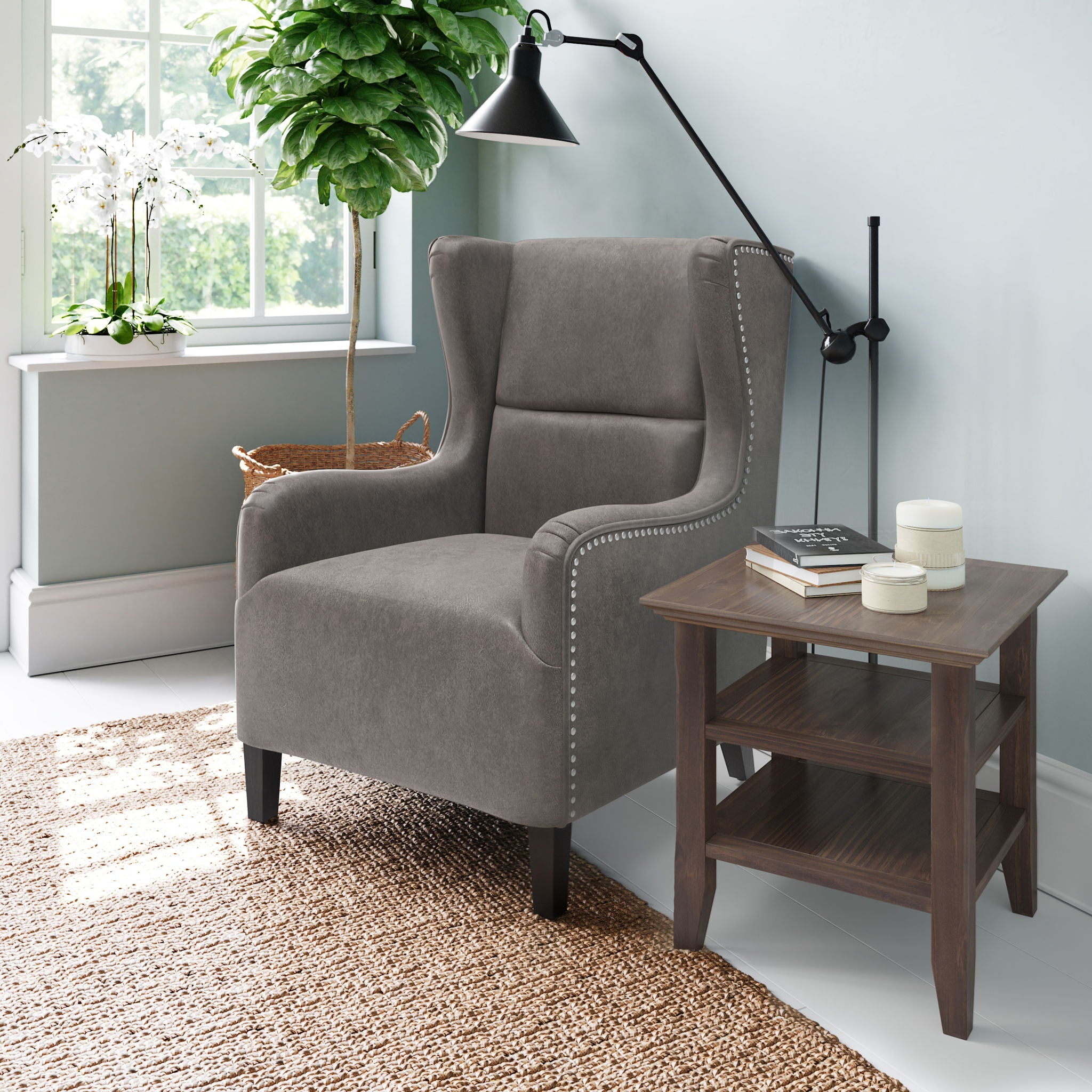 Acadian - End Table - Warm Walnut Brown - Best Buy Furniture