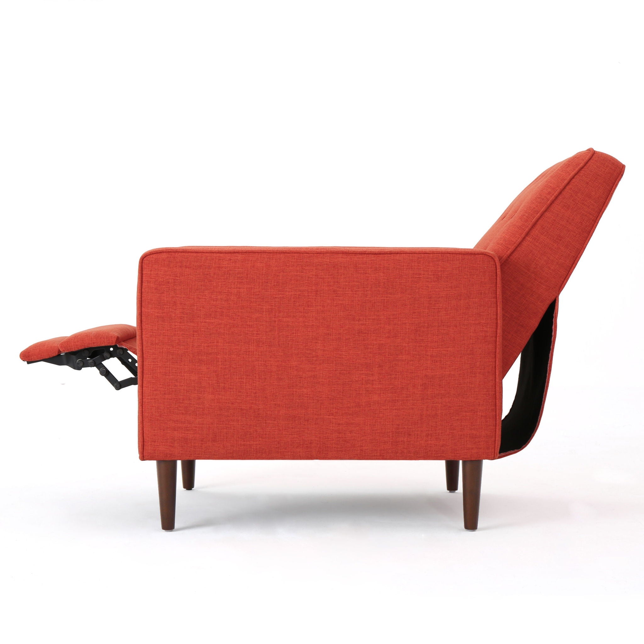 Mid-Century Modern Recliner With Button Tufted Waffle Stitch - Best Buy Furniture