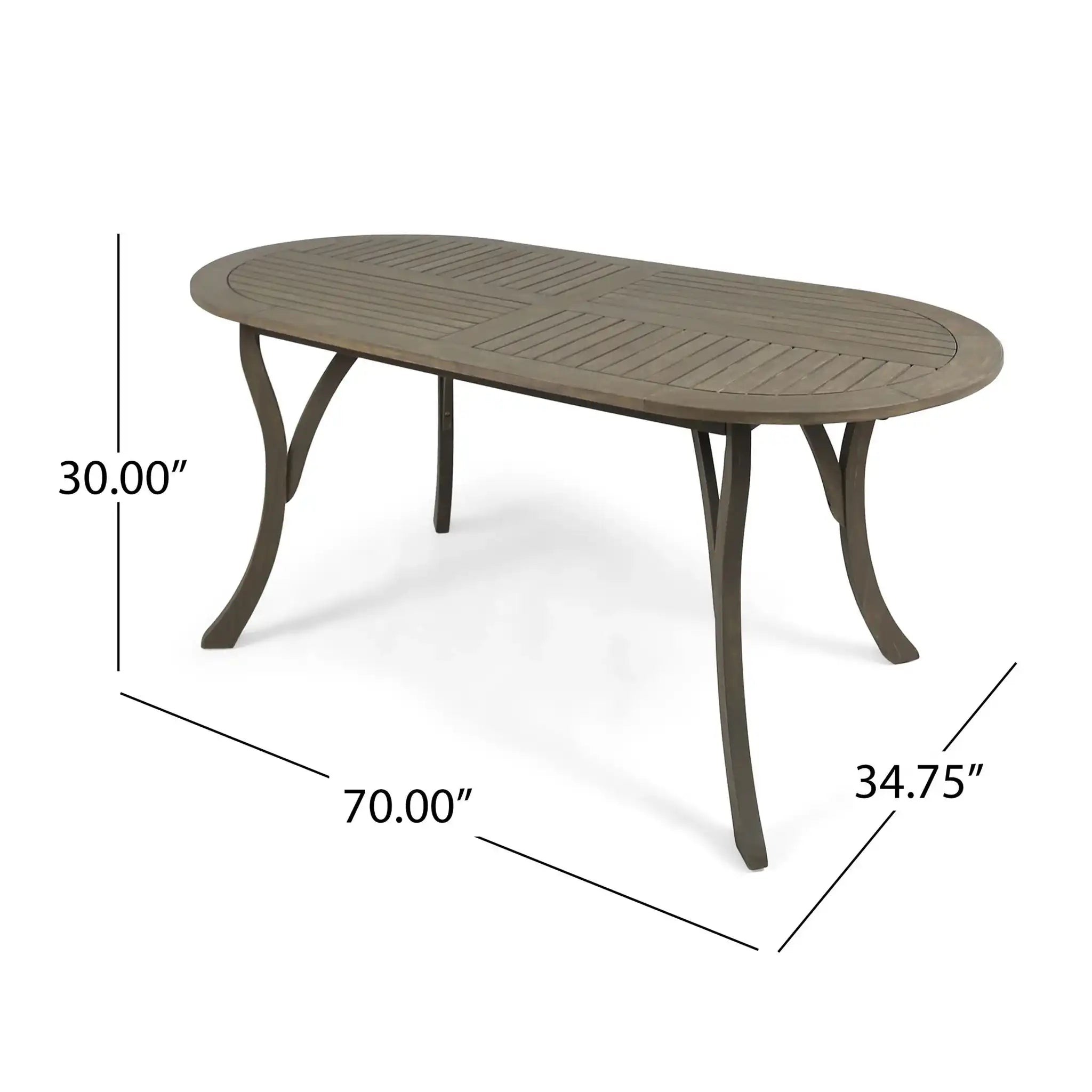 Outdoor Table With Smooth Lines, Slat Top - Best Buy Furniture