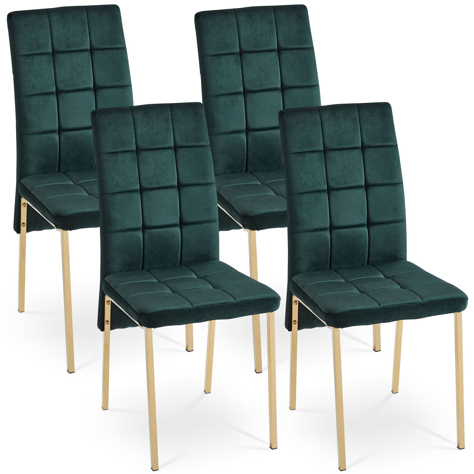 Velvet High Back Nordic Dining Chair Modern Chair With Golden Color Legs - Best Buy Furniture