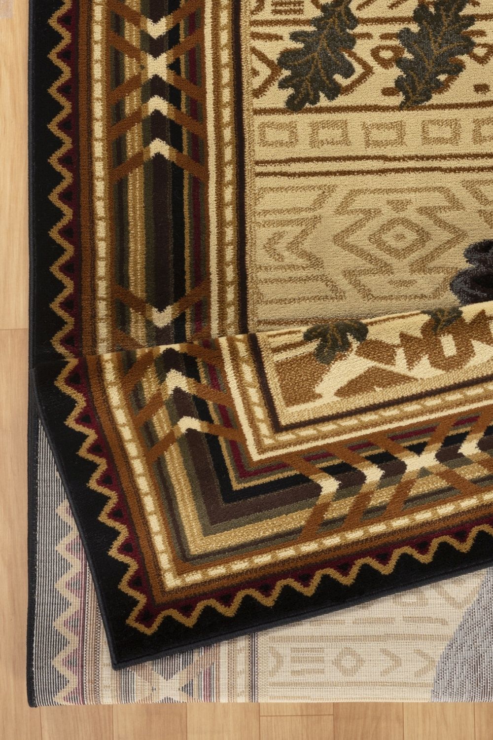 Nature's Nest - 5'3" X 7'3" Lodge Area Rug - Black - Best Buy Furniture