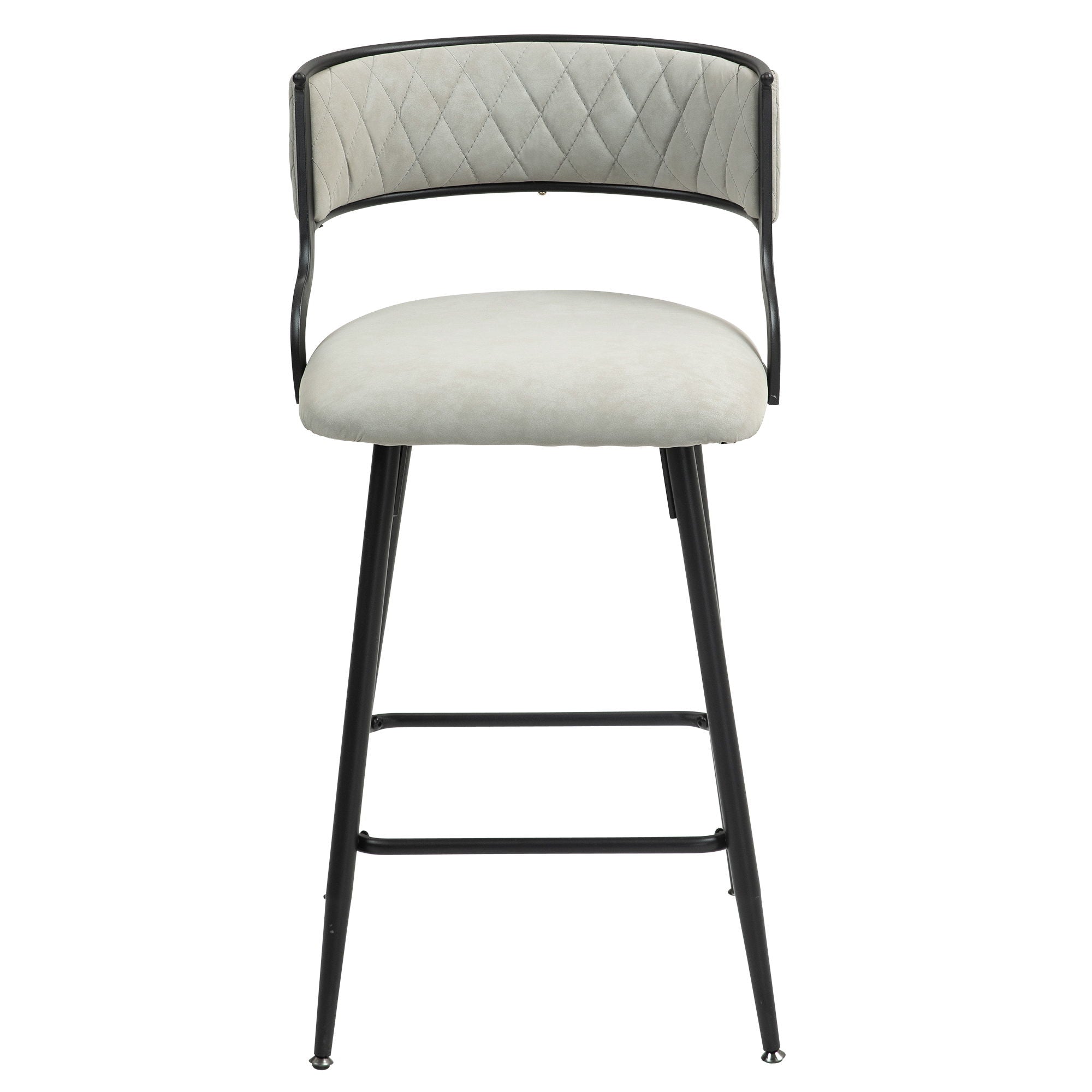 Counter Height Bar Stools With Powder Coating Base And Footrest (Set of 2) - Beige - Best Buy Furniture