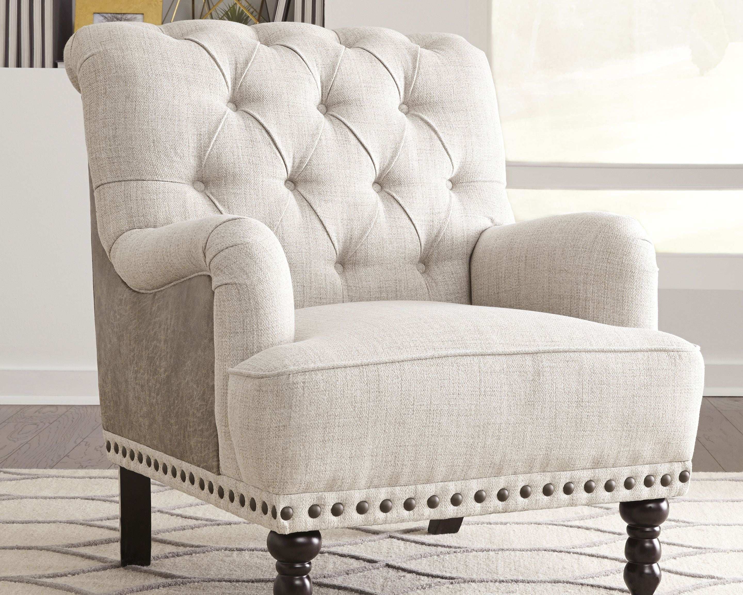 Tartonelle - Accent Chair - Ivory / Taupe - Best Buy Furniture