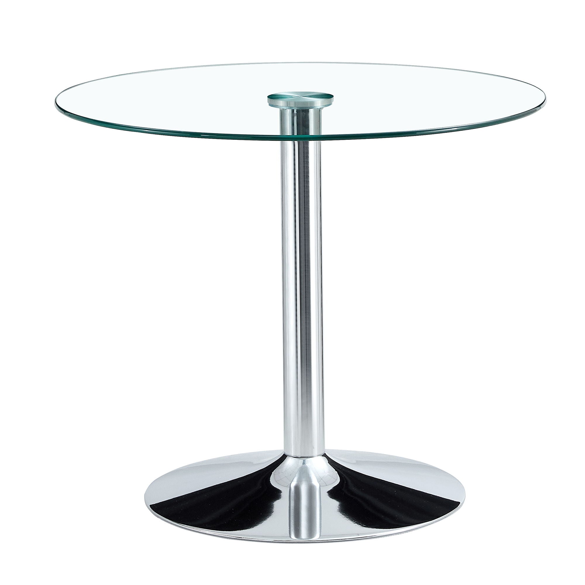Modern Minimalist Round Dining Table With Glass Top - Best Buy Furniture