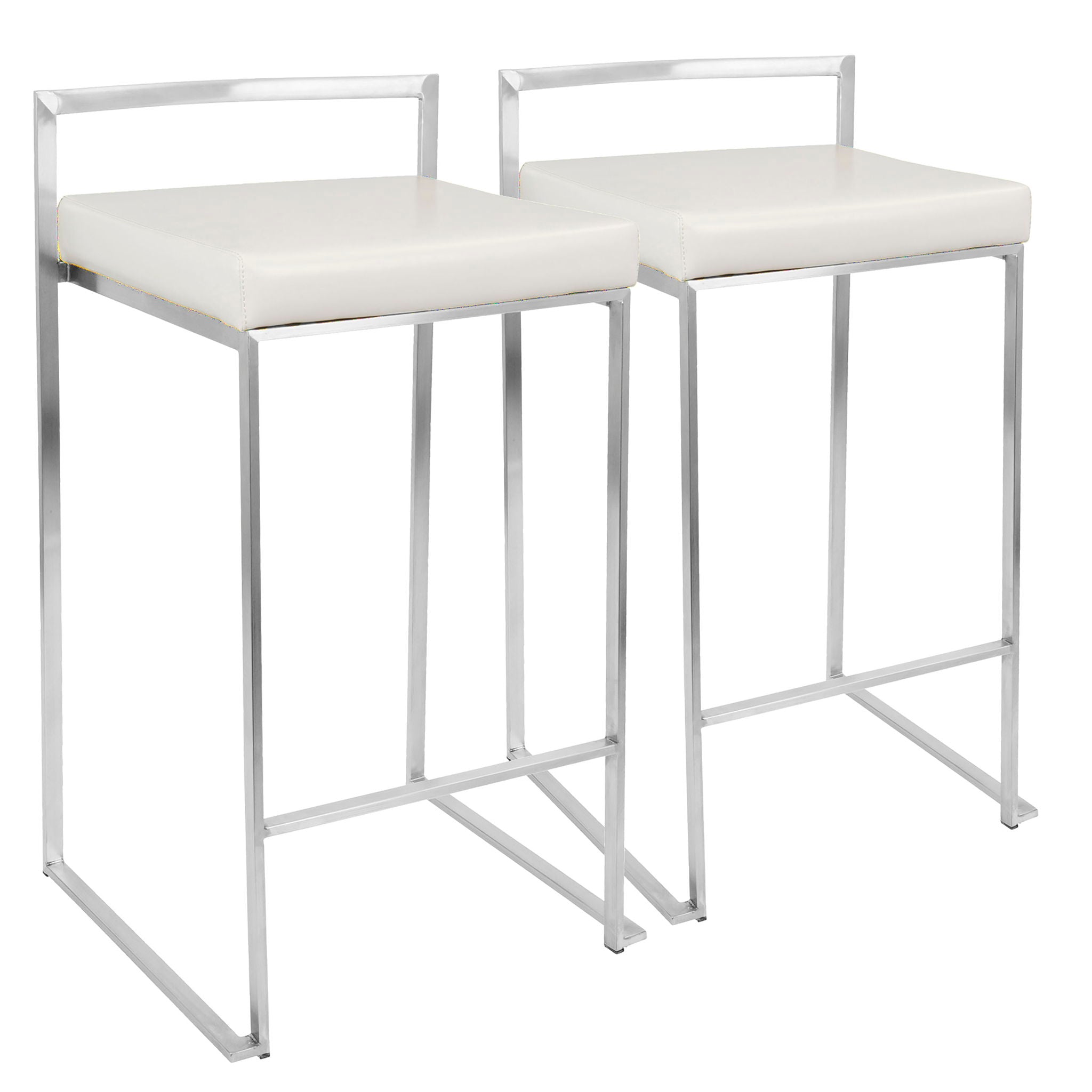 Fuji - Contemporary, Stackable Elegant Counter Stool (Set of 2) - Best Buy Furniture
