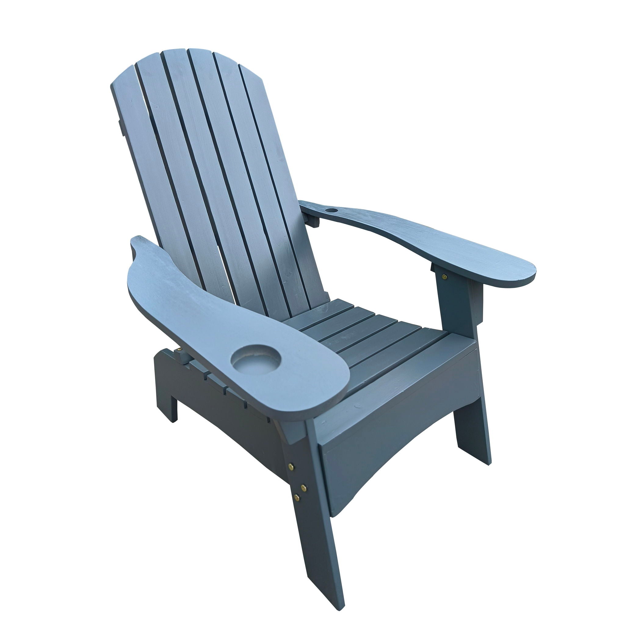 Outdoor Or Indoor Wood Adirondack Chair With An Hole To Hold Umbrella, On The Arm - Best Buy Furniture