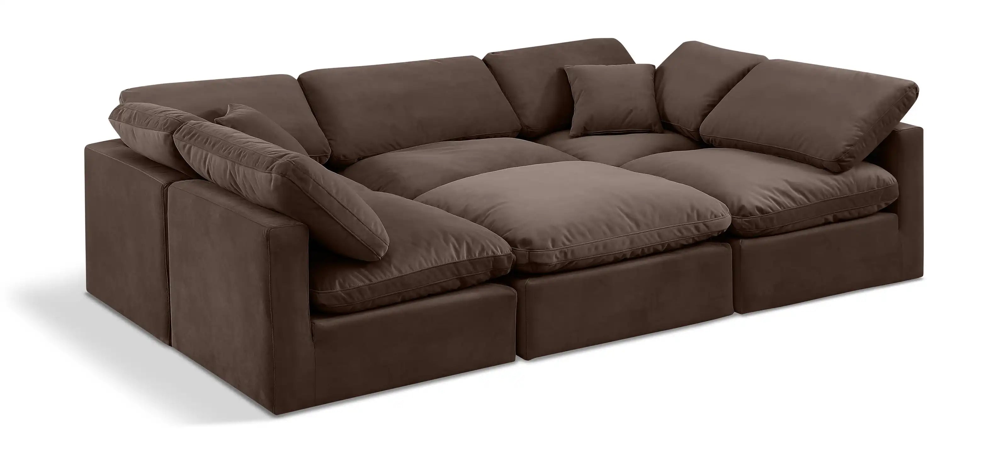 Indulge - Velvet 6 Piece Modular Sectional - Best Buy Furniture