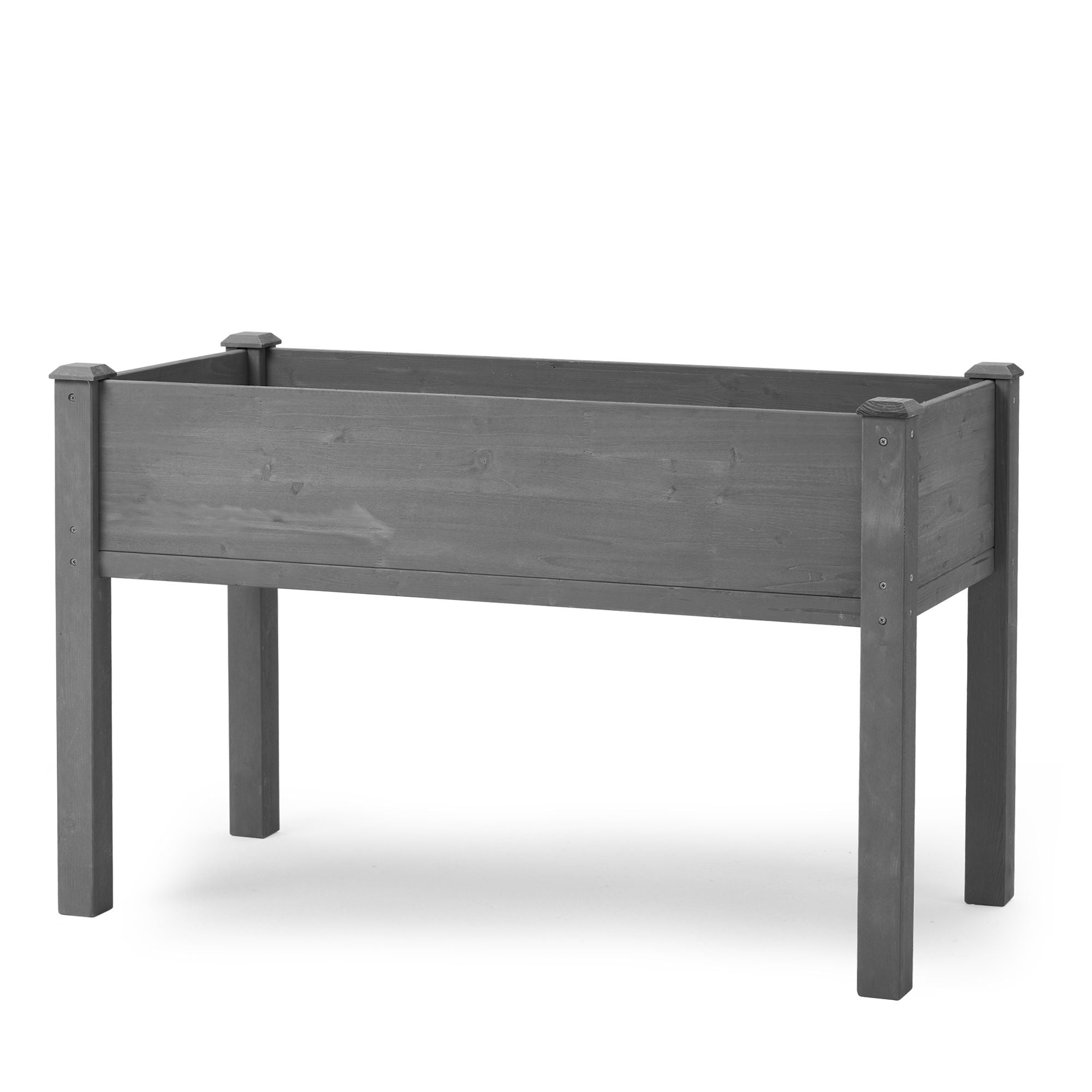 Raised Garden Bed With Legs, Elevated Wooden Planter Box For Outdoor Plants - Gray - Best Buy Furniture