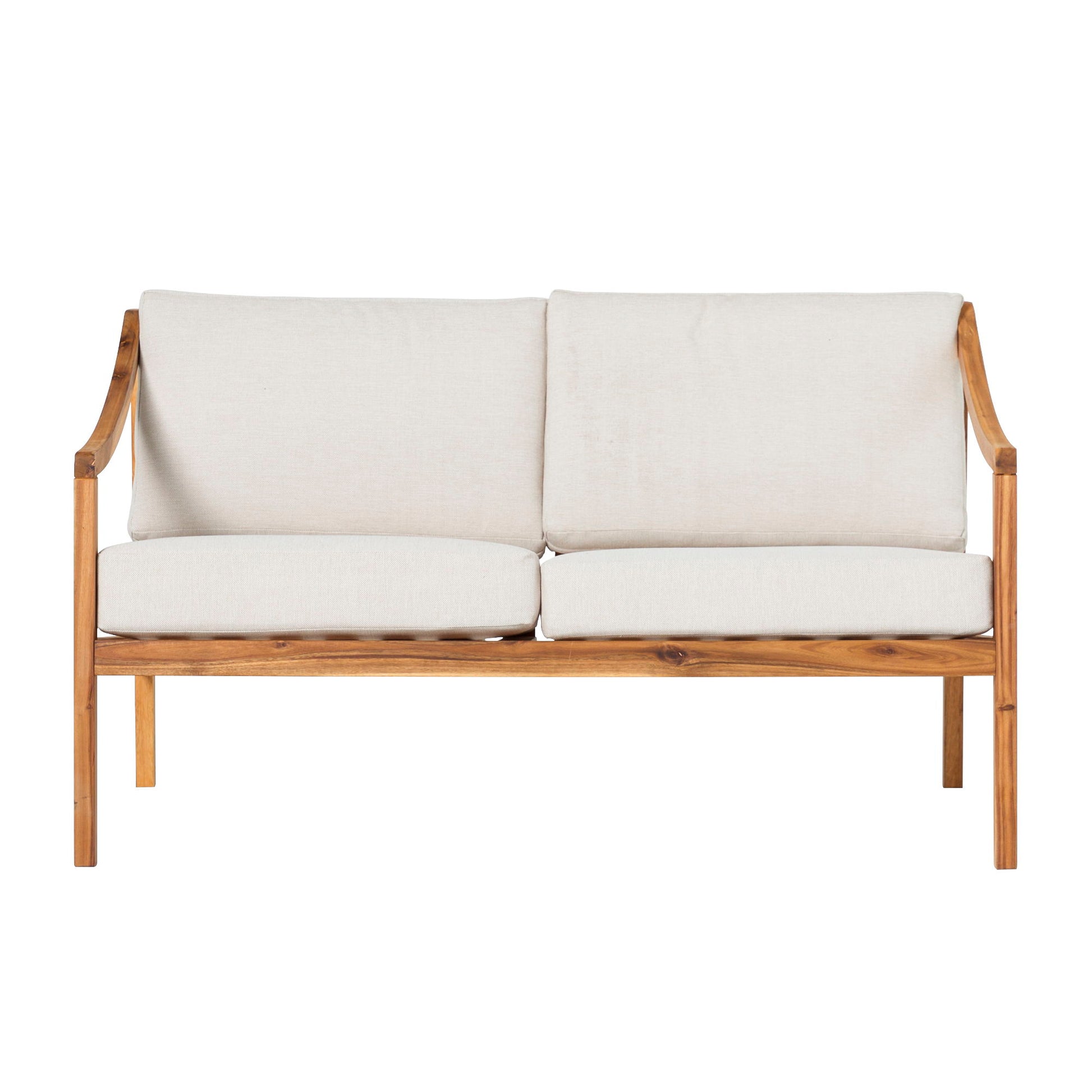 Modern Curved Arm Upholstered Outdoor Loveseat - Best Buy Furniture