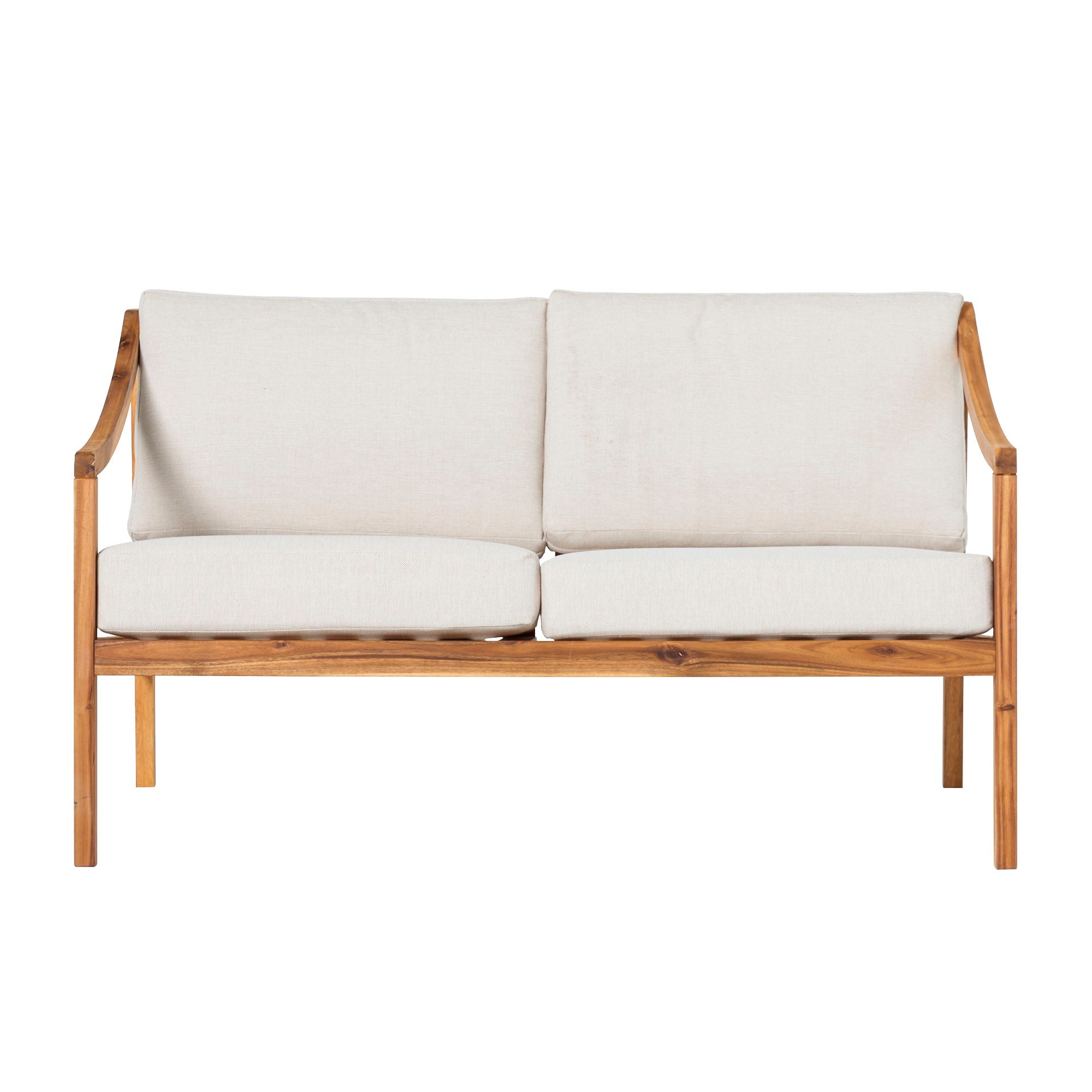 Modern Curved Arm Upholstered Outdoor Loveseat - Best Buy Furniture