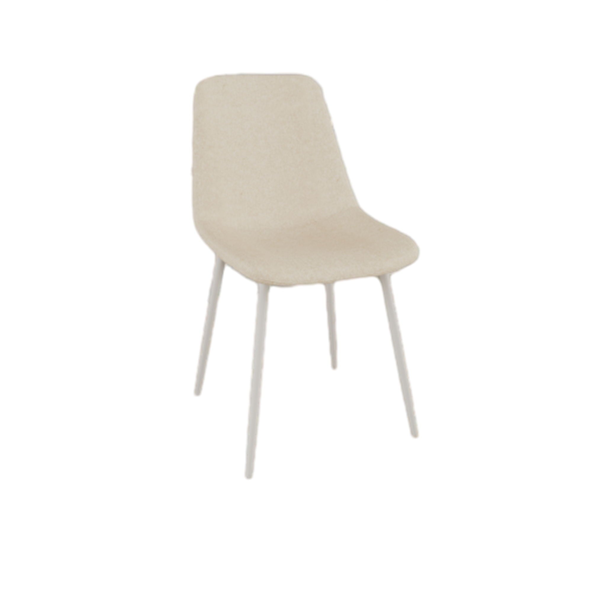 Modern Kitchen Dining Chairs (Set of 4) With Linen Padding And Sturdy Metal Legs - Beige - Best Buy Furniture
