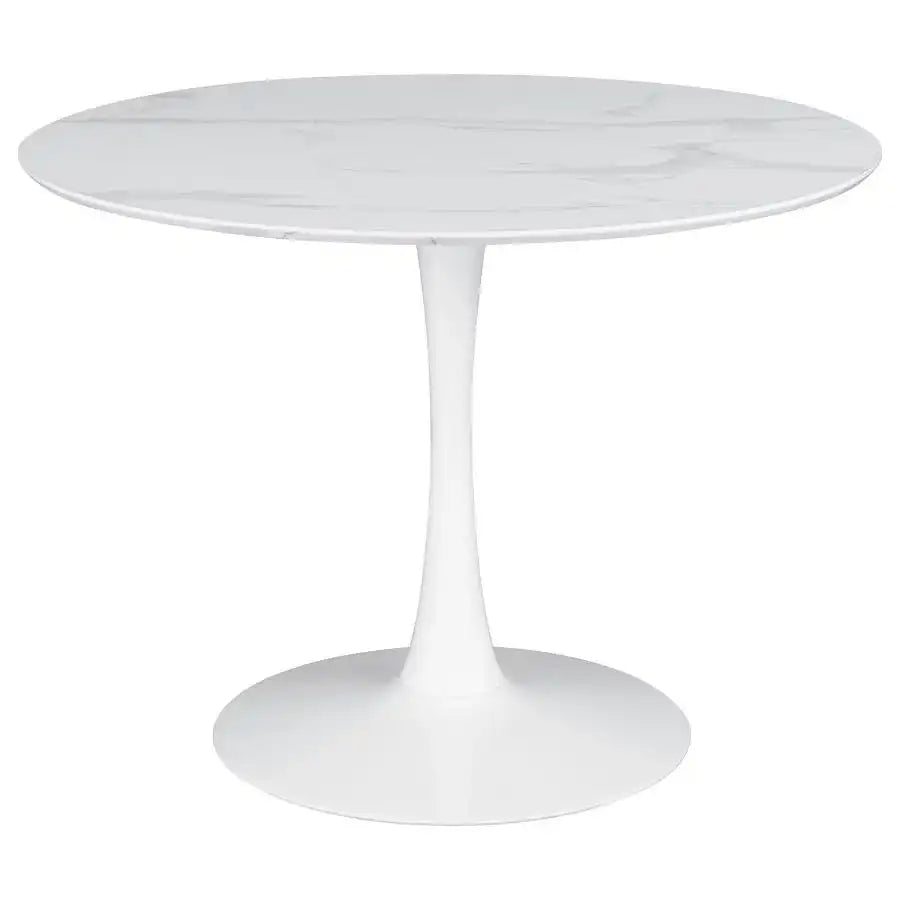 Arkell - Round Faux Marble Top Dining Table - Best Buy Furniture