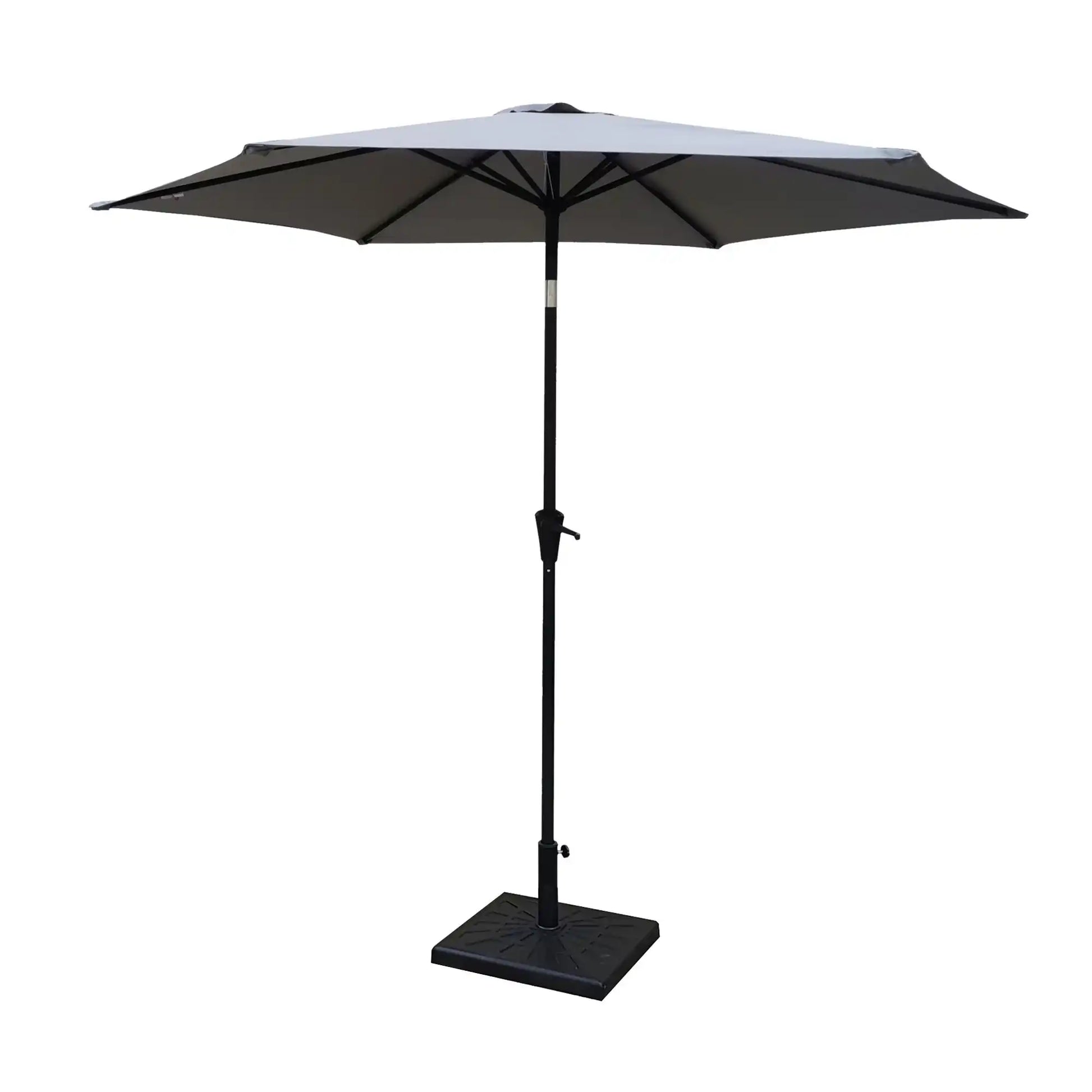 8.8' Outdoor Aluminum Patio Umbrella With 42 Pound Square Resin Umbrella Base - Best Buy Furniture
