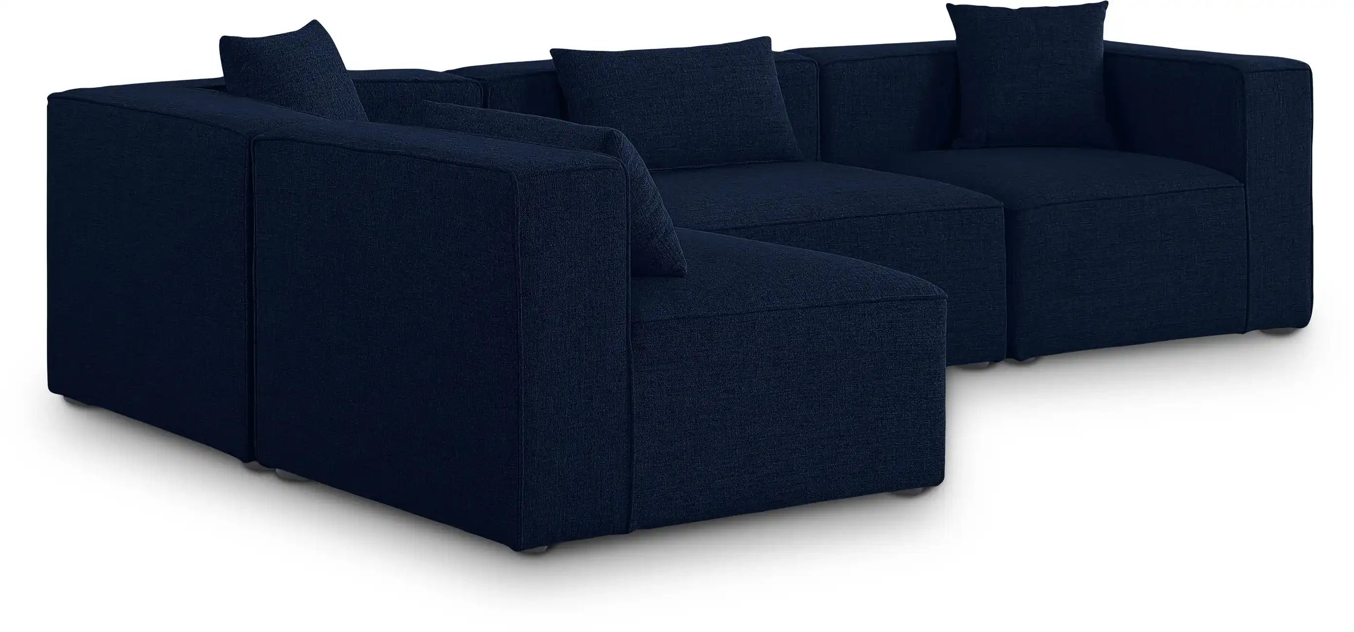 Cube - Linen 4 Piece Modular Corner Sectional - Best Buy Furniture