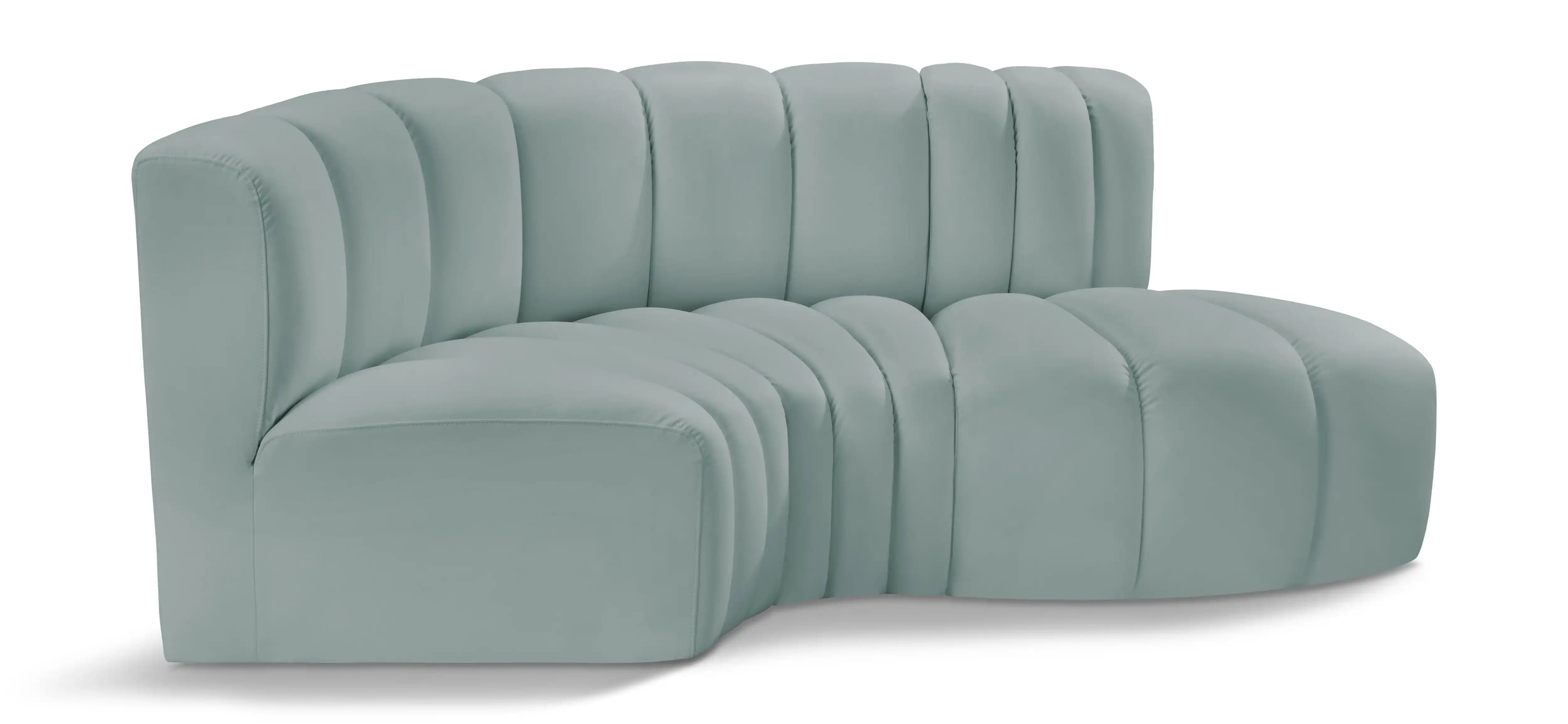 Arc - Faux Leather 3 Piece Modular L-Shaped Sofa - Best Buy Furniture