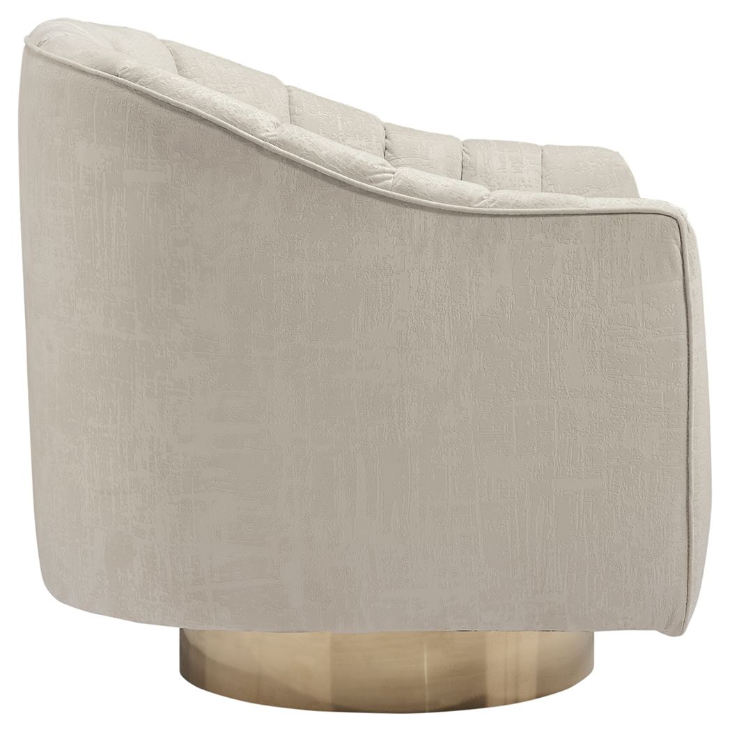 Penzlin - Swivel Accent Chair - Pearl - Best Buy Furniture