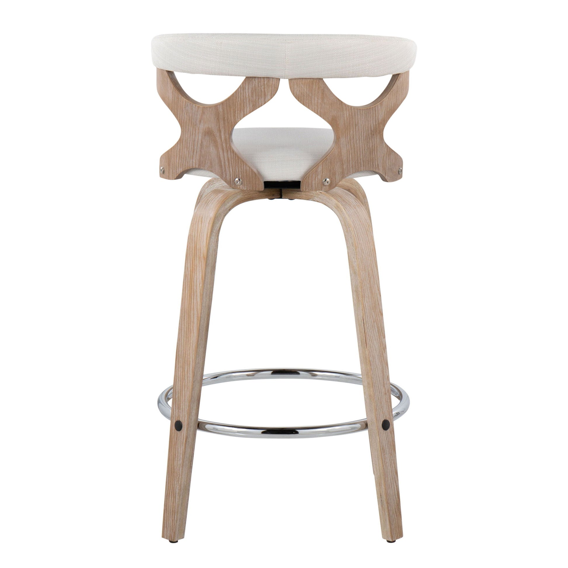 Gardenia - Mid Century Modern Fixed Height Counter Stool With Swivel (Set of 2) - Best Buy Furniture