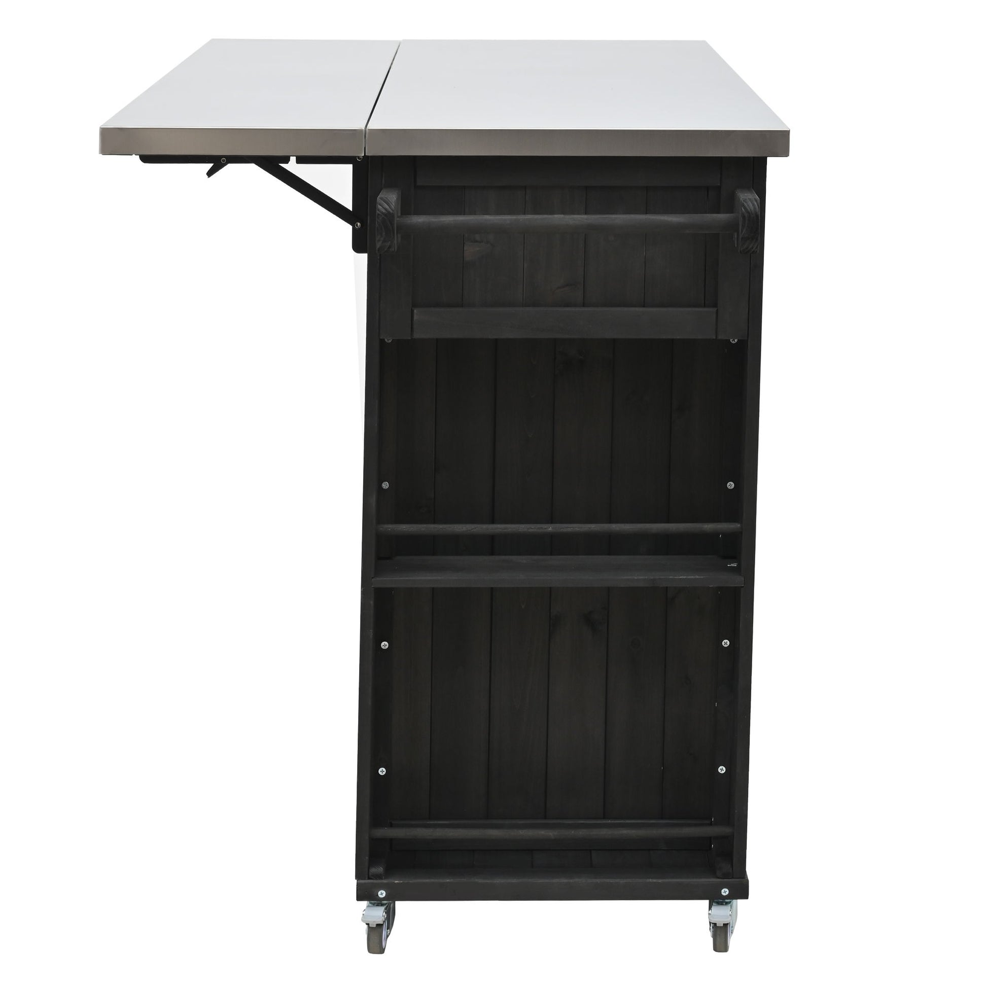 Outdoor Kitchen Island With Stainless Steel Top, Ample Storage Space, Towel And Spice Racks And A Bottle Opener - Best Buy Furniture