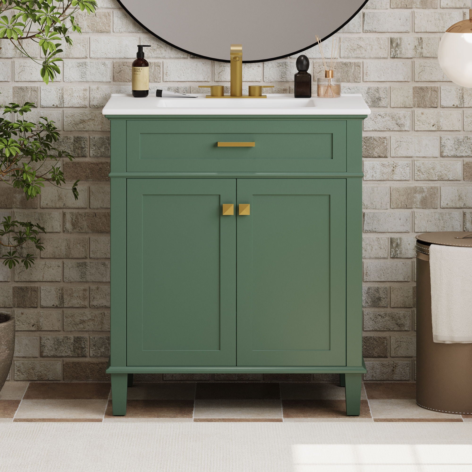 Bathroom Vanity With Ceramic Basin, Soft Close Door And Adjustable Shelves - Best Buy Furniture