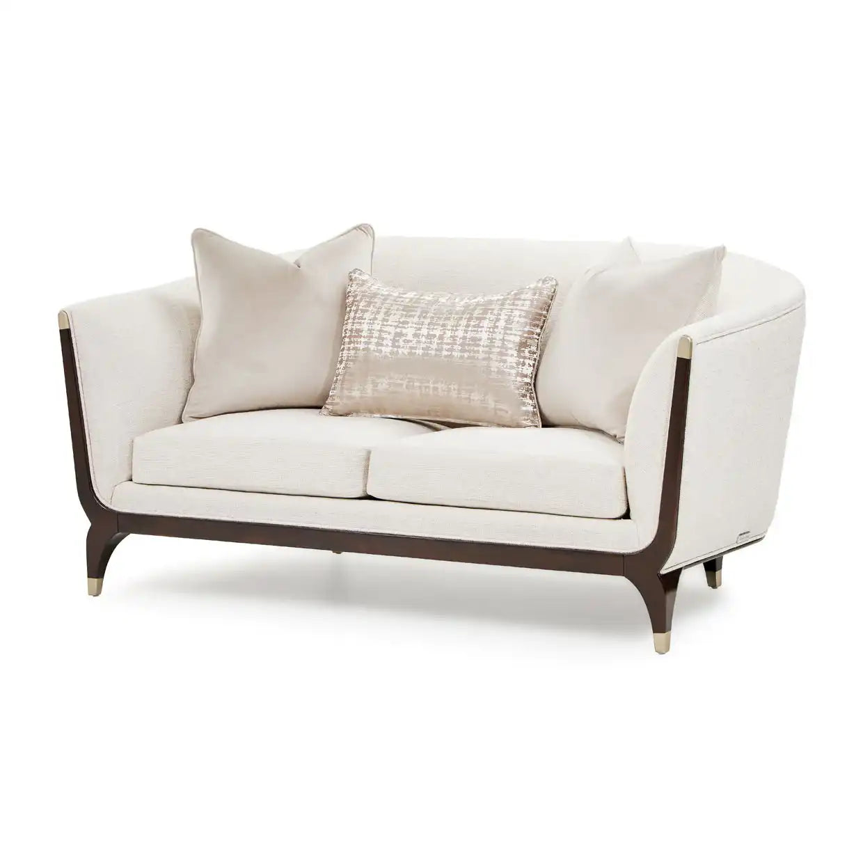 Paris Chic - Loveseat - Cremini / Espresso - Best Buy Furniture