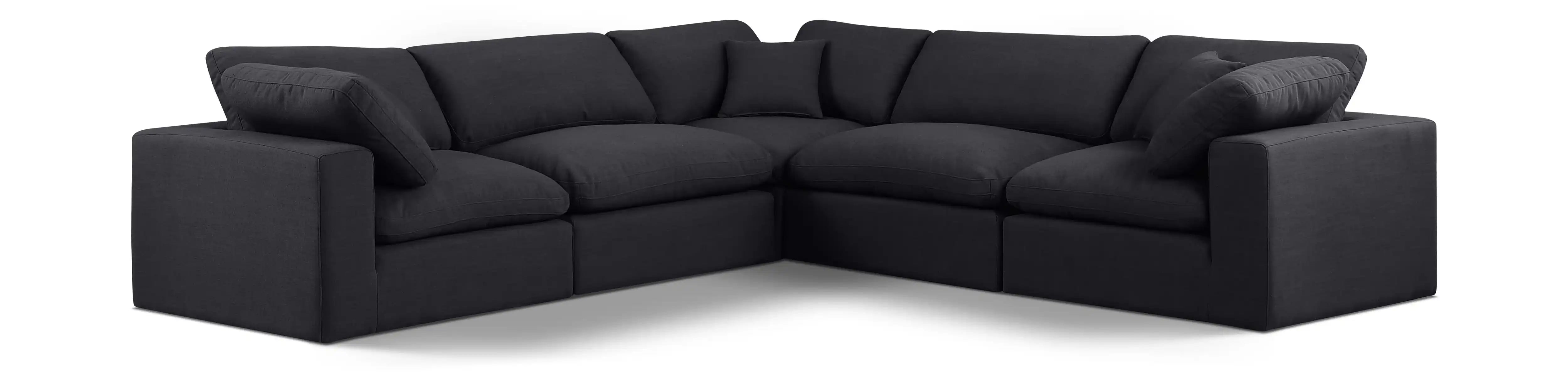 Comfy - 5 Piece Linen Modular Corner Sectional - Best Buy Furniture