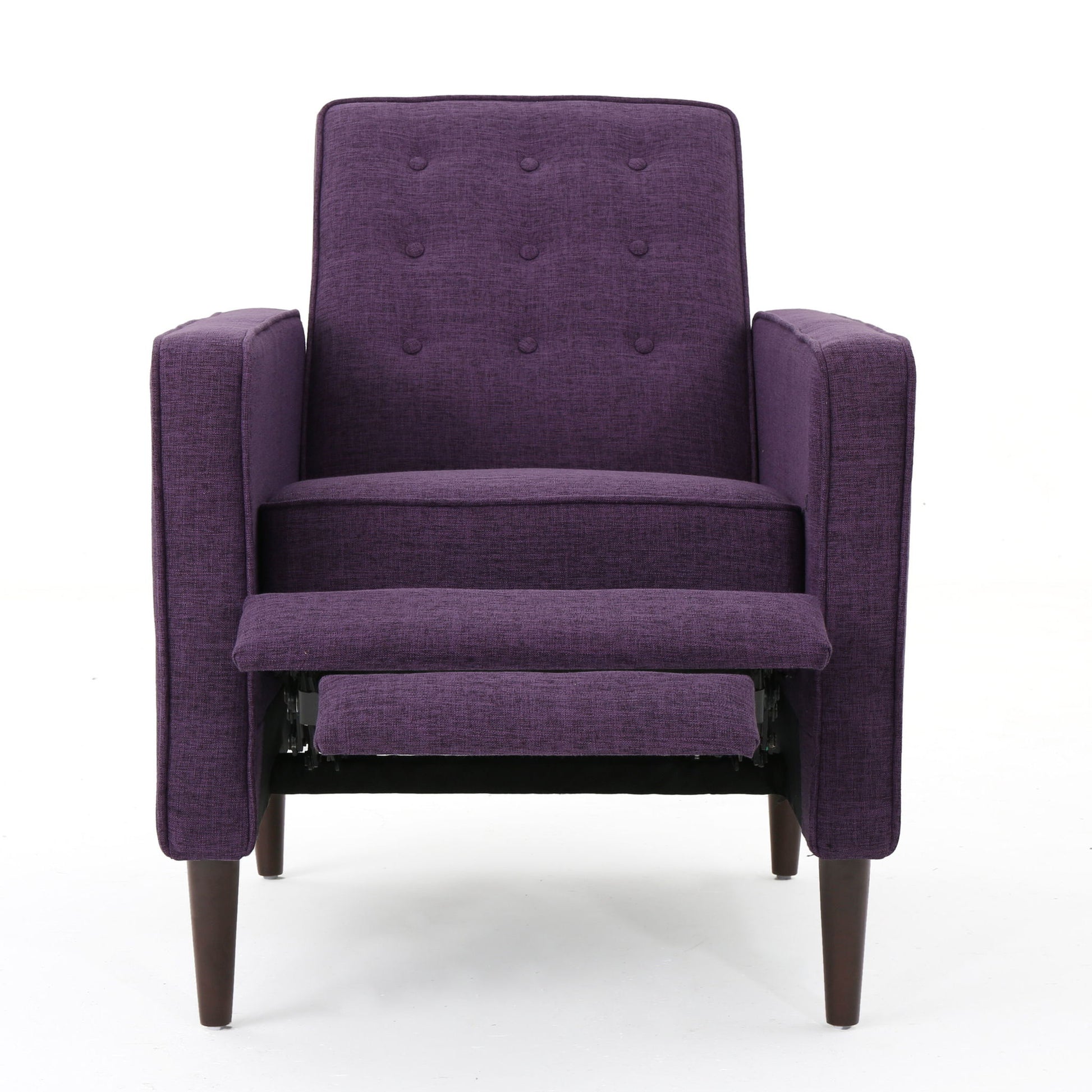 Mid-Century Modern Recliner With Button Tufted Waffle Stitch - Best Buy Furniture