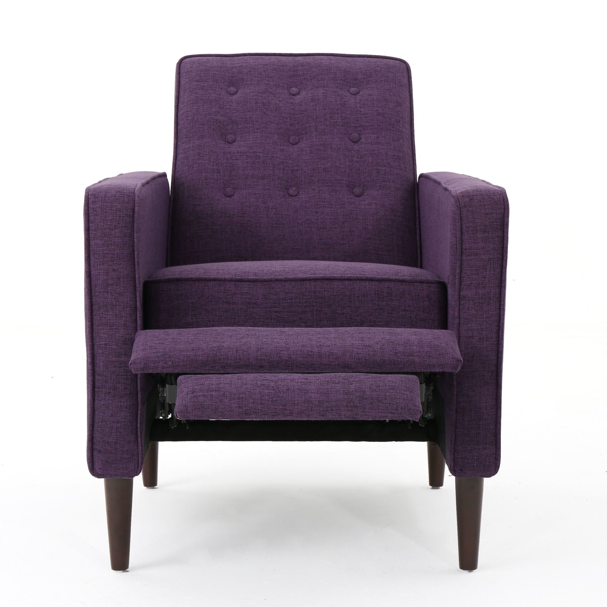 Mid-Century Modern Recliner With Button Tufted Waffle Stitch - Best Buy Furniture