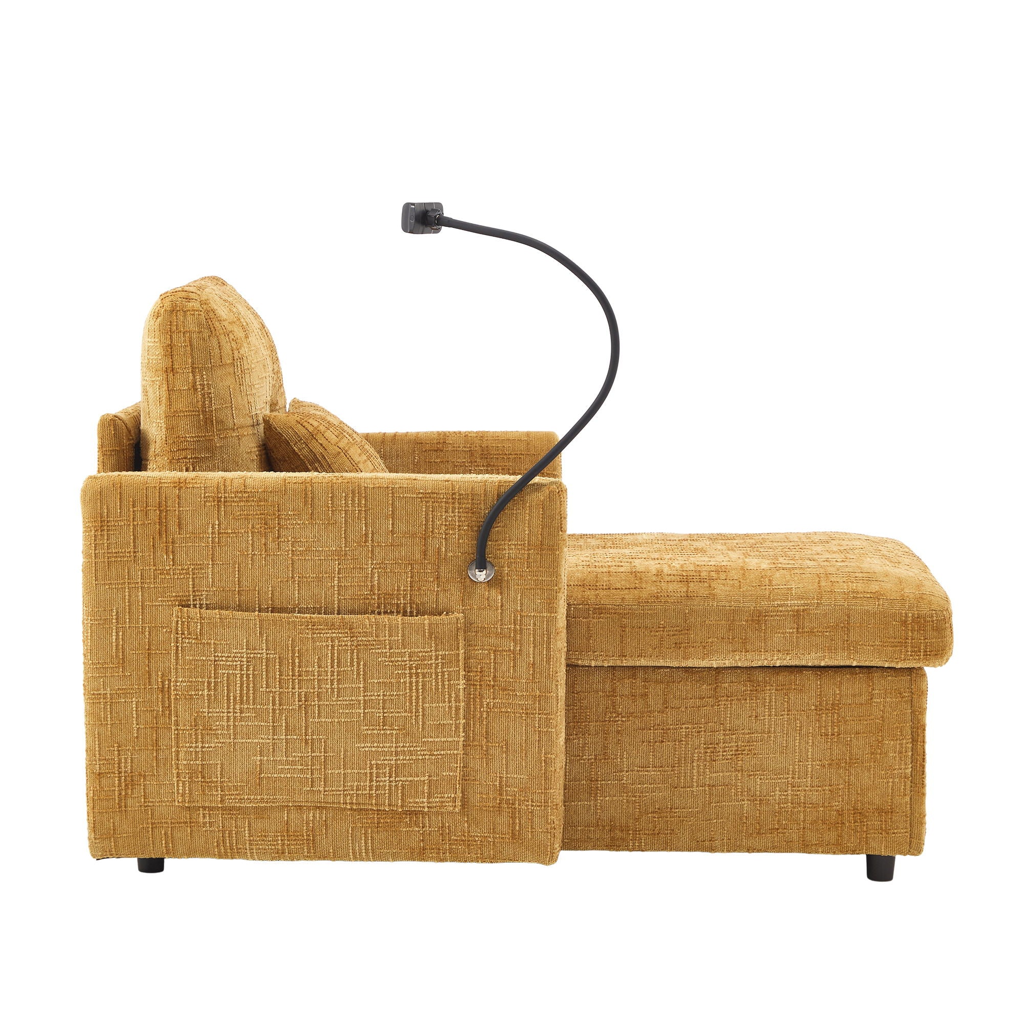 Multifunctional Chenille Recliner Sofa With Storage And Phone Bracket - Best Buy Furniture