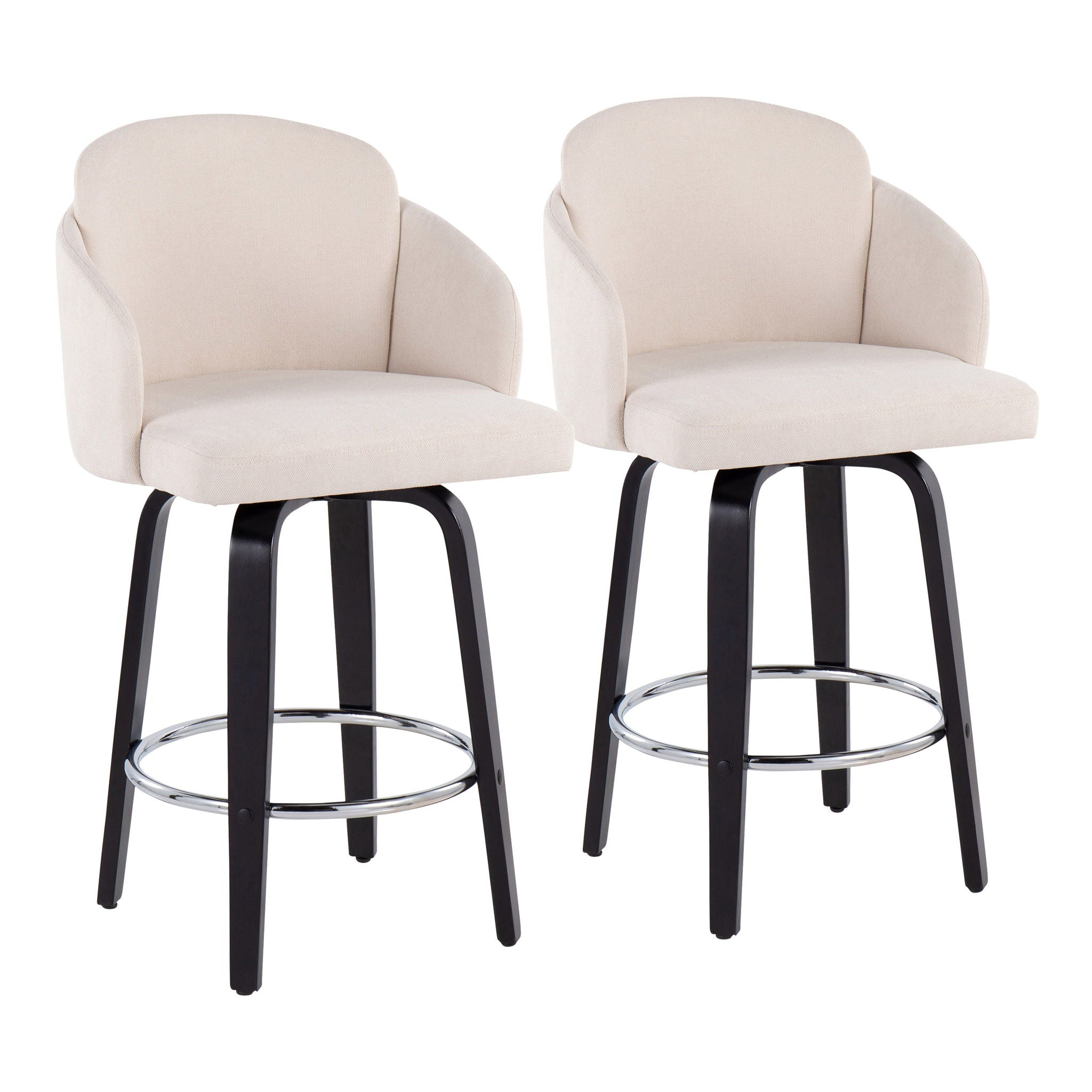 Dahlia - Contemporary Counter Stool Round Footrest (Set of 2) - Best Buy Furniture