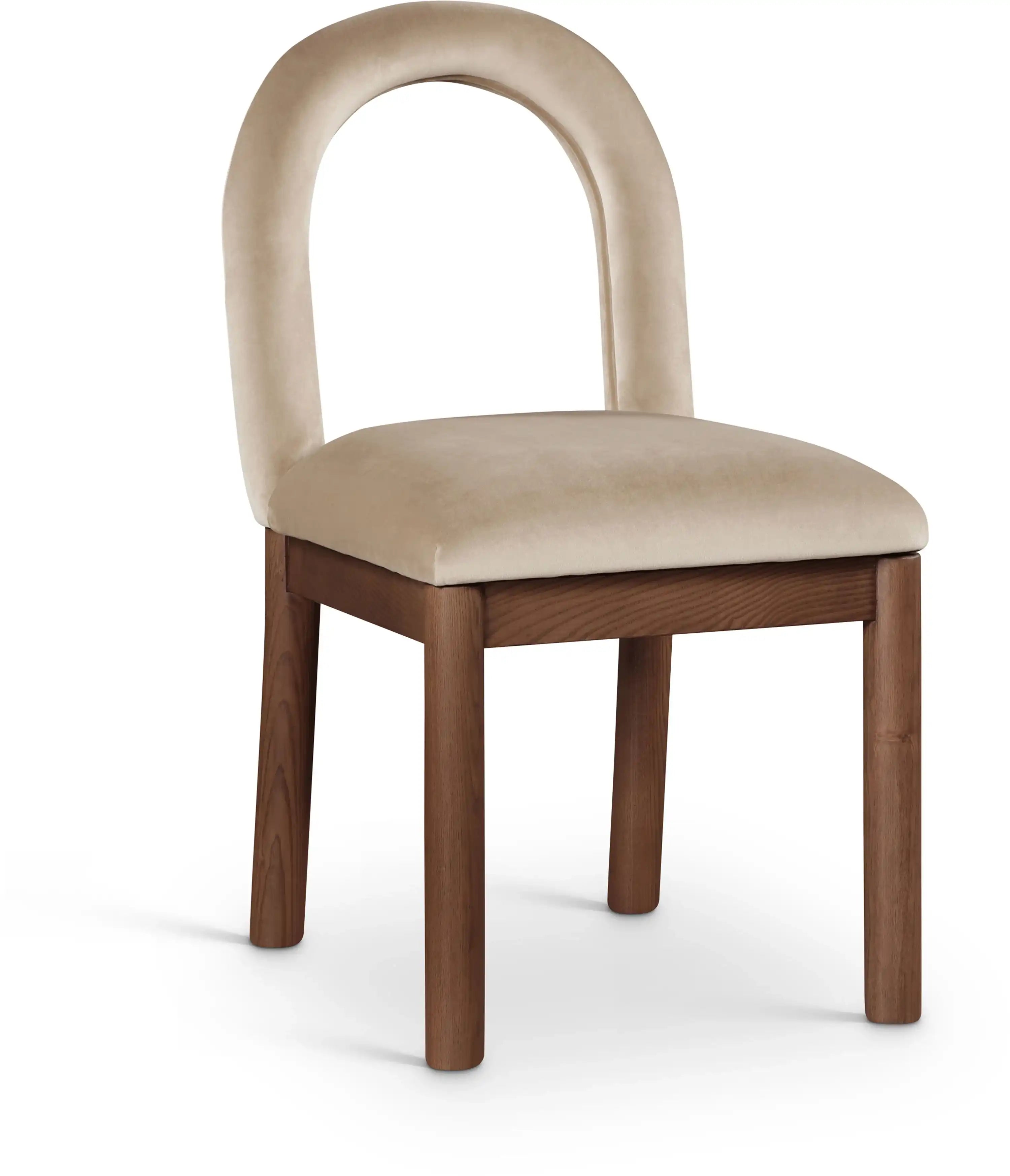 Conrad - Velvet Dining Chair With Brown Legs - Best Buy Furniture