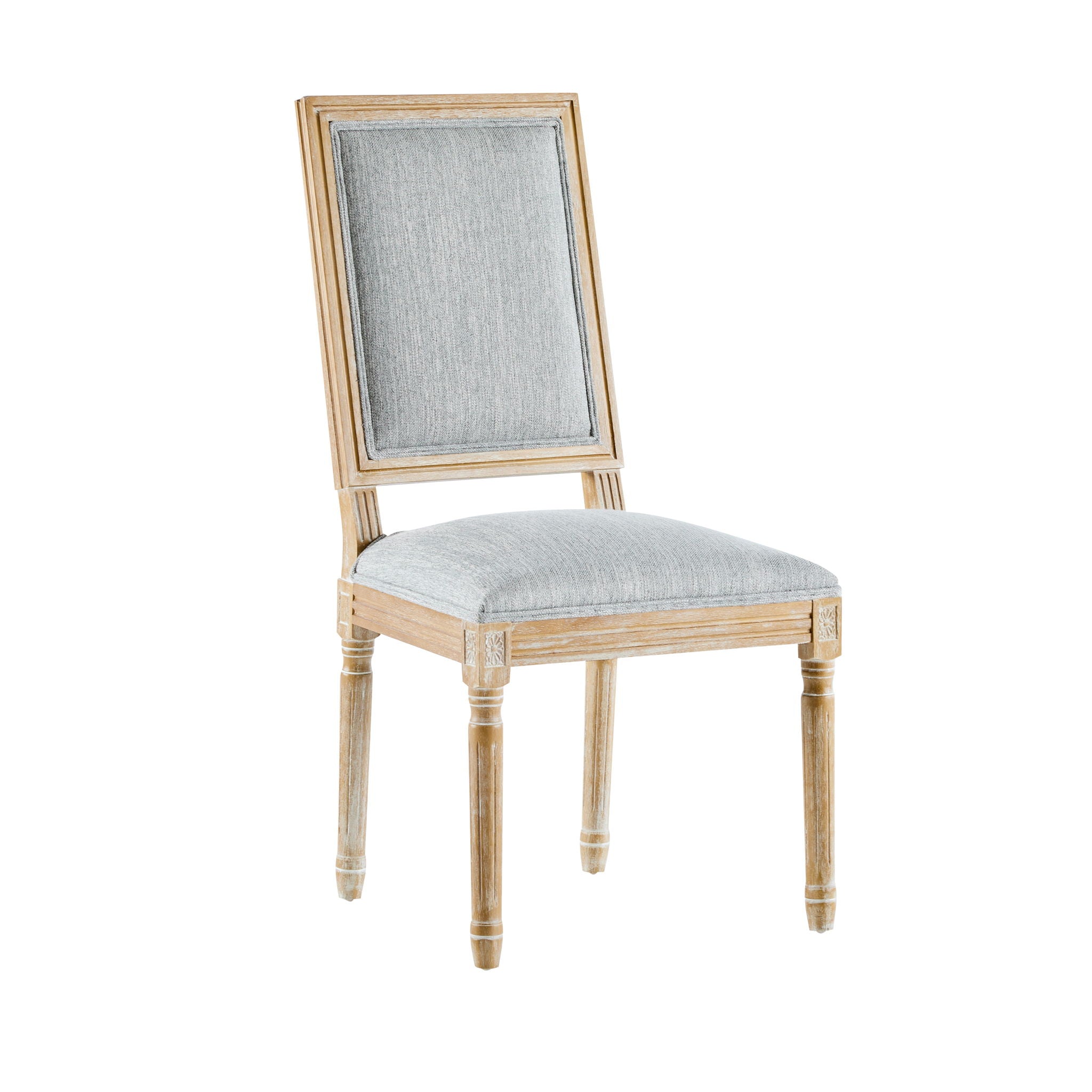 French Country Style Dining Chair With Upholstered Seating And Fluted Legs - Best Buy Furniture