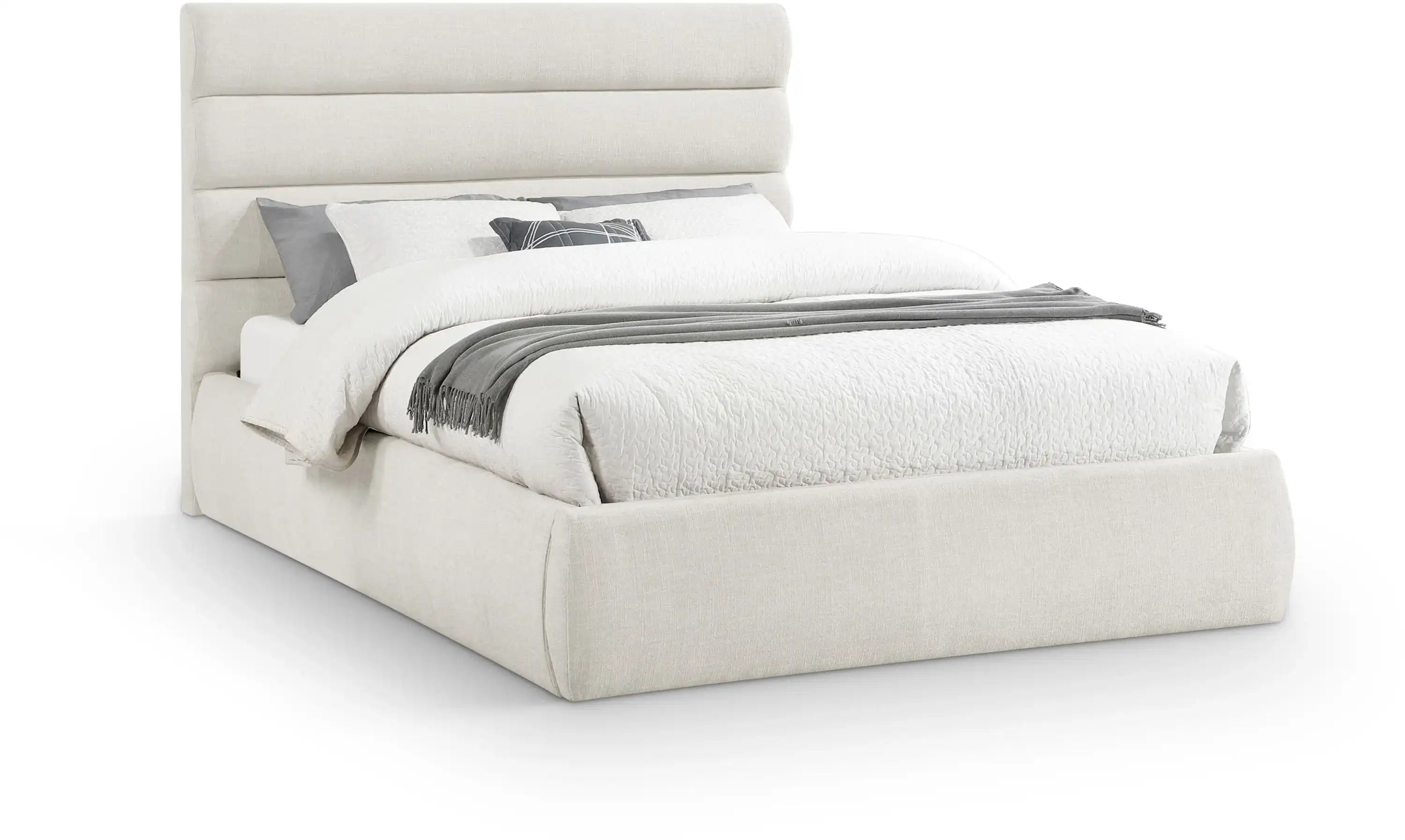 Adam - Linen Fabric Bed With 52" Headboard - Best Buy Furniture