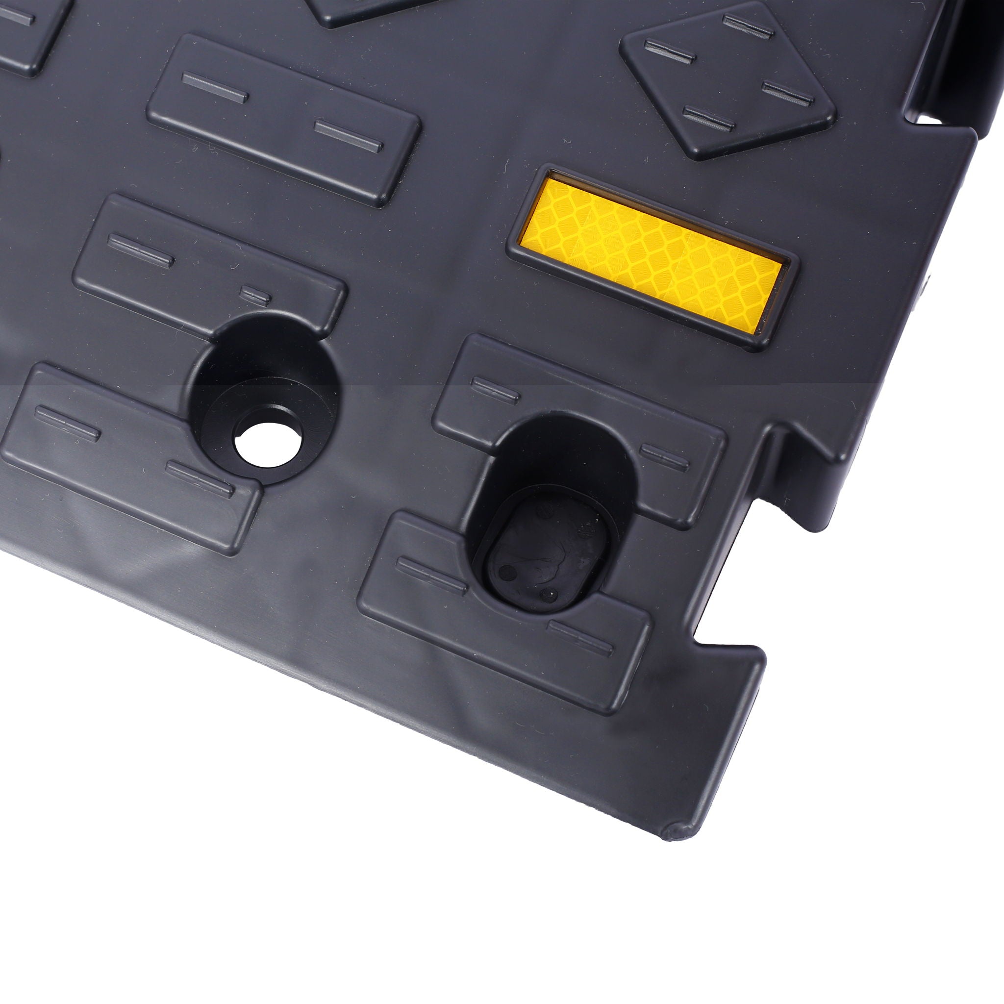 Heavy Duty Plastic 4" High Portable Automotive Curb Ramp For Cars & Wheelchairs Interlocking Design - Black - Best Buy Furniture