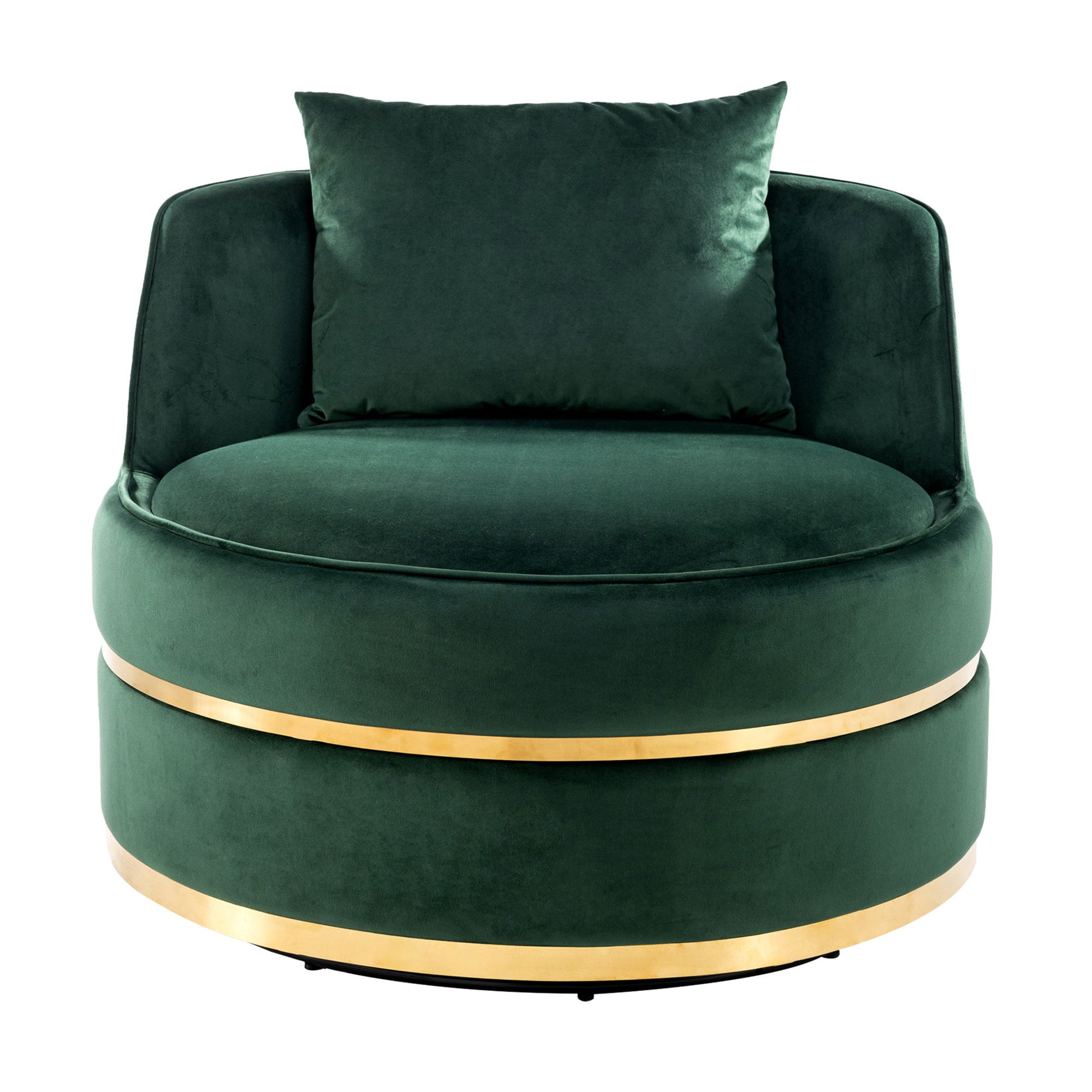 360 Degree Swivel Over Sized Upholstered Barrel Chair - Best Buy Furniture