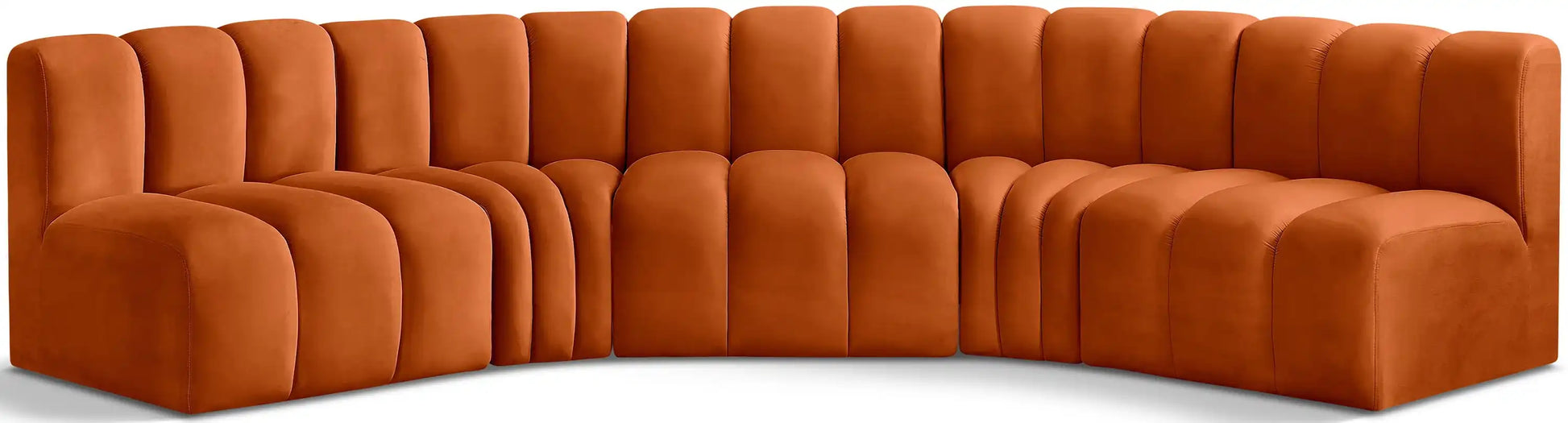Arc - Velvet 5 Piece U-Shaped Modular Sofa - Best Buy Furniture
