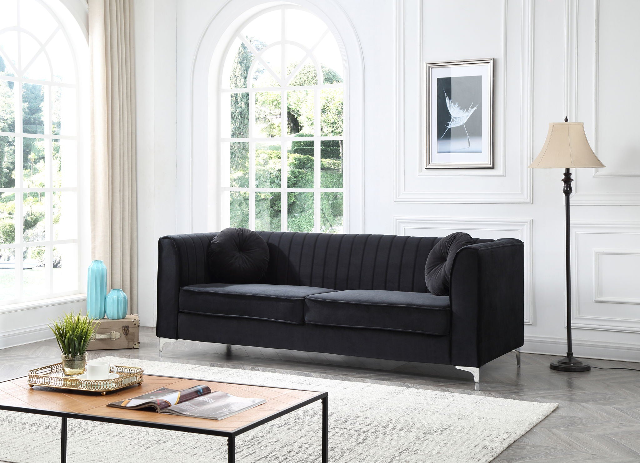 Delray - Micro Suede Sofa - Best Buy Furniture