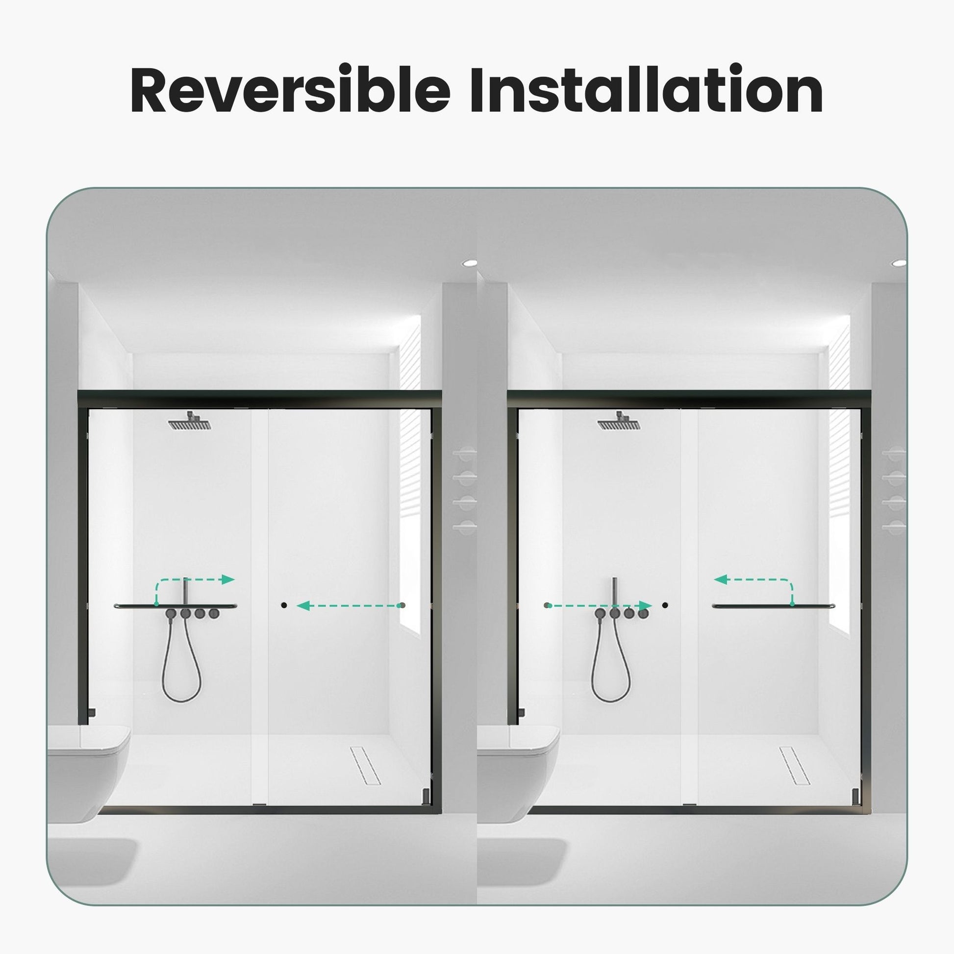 Semi-Frameless Double Sliding Shower Door, Bypass Shower Door, 1 / 4" (6Mm) Thick SGCC Tempered Glass Door - Best Buy Furniture