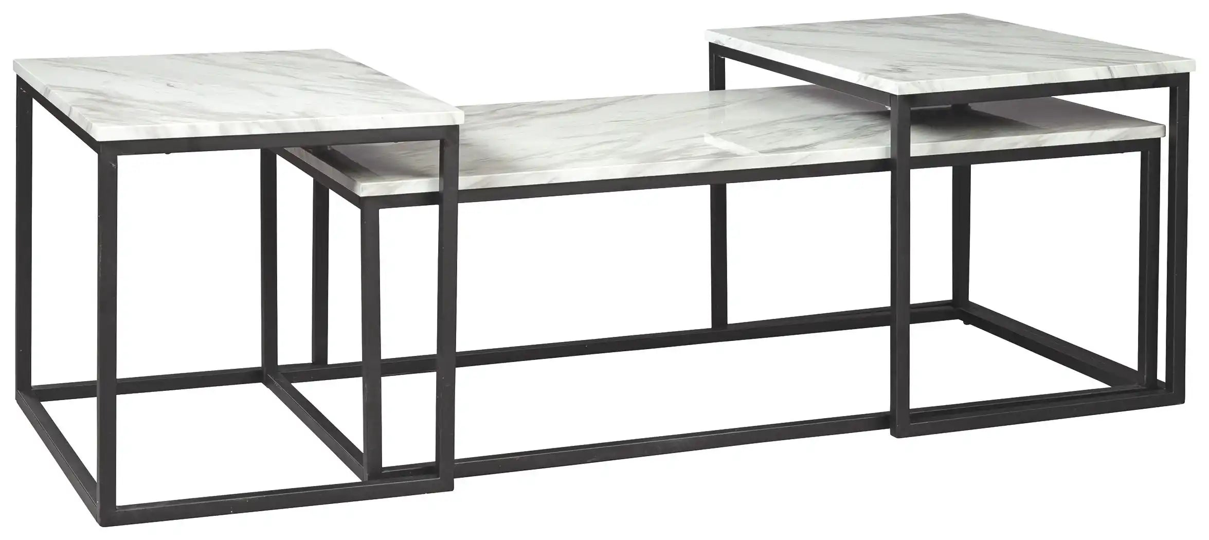 Donnesta - Occasional Table Set (Set of 3) - Gray / Black - Best Buy Furniture