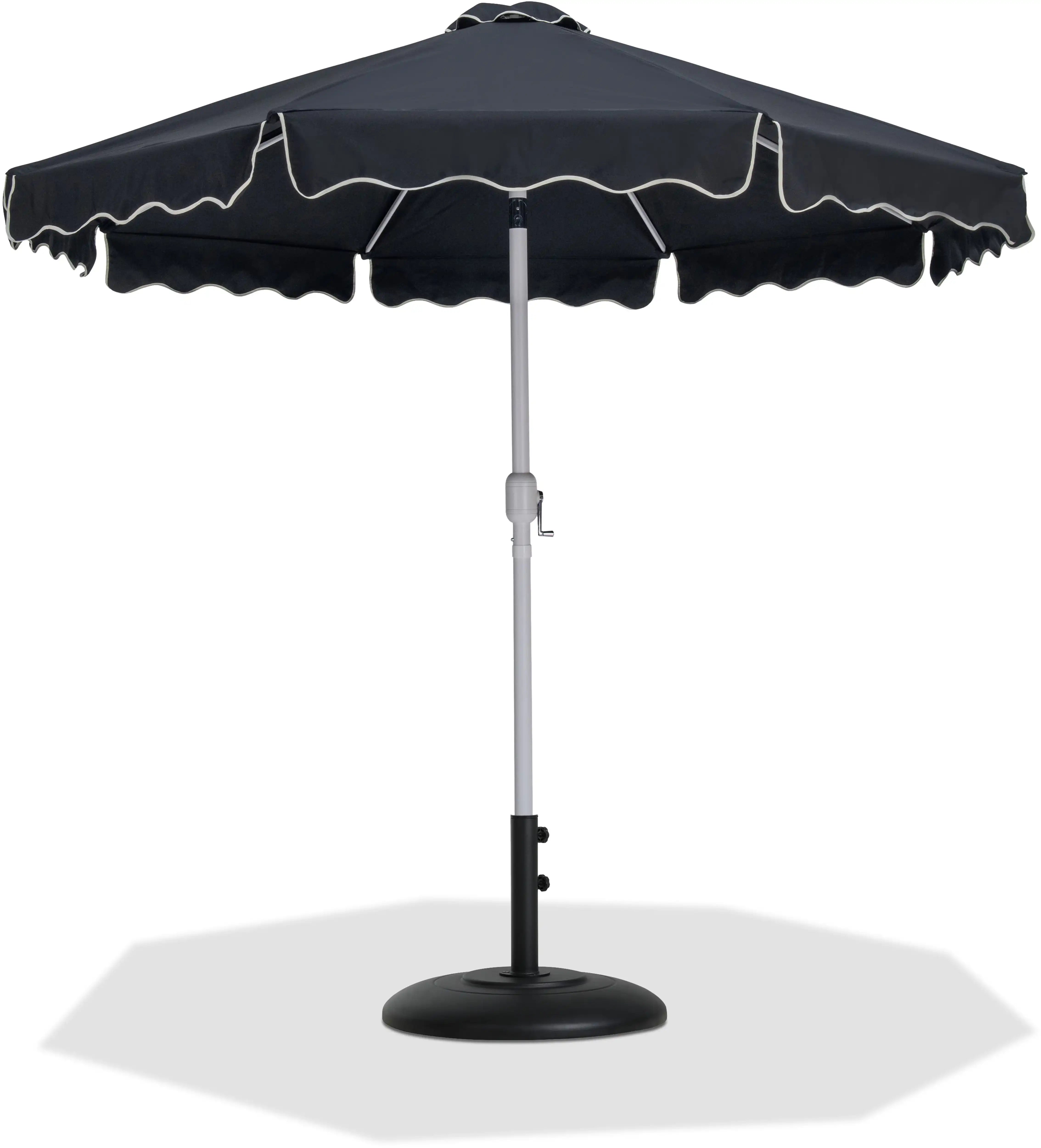 Amalfi - Patio Umbrella - Black Base / White Pole - Best Buy Furniture