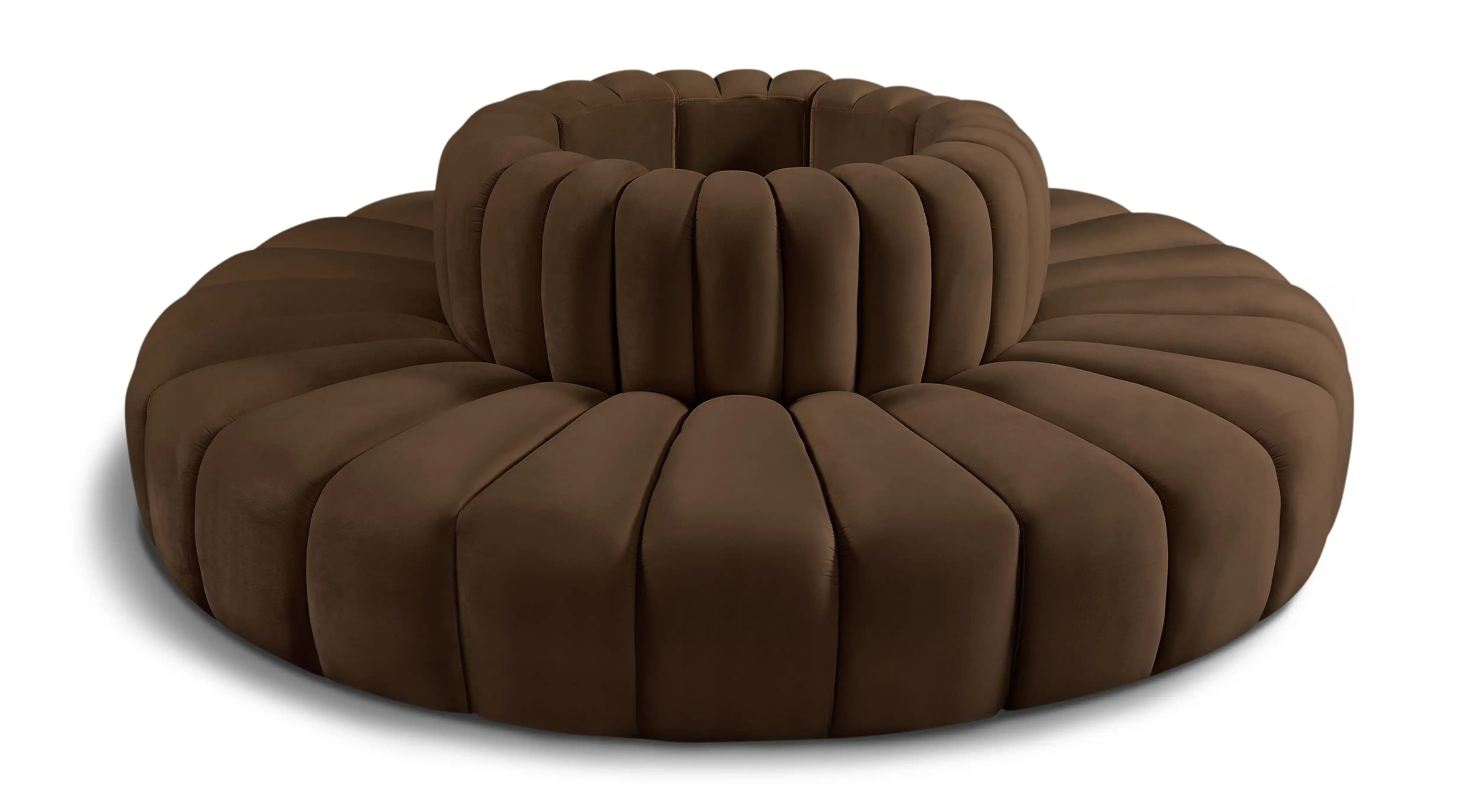 Arc - Velvet 8 Piece Round Modular Sofa - Best Buy Furniture