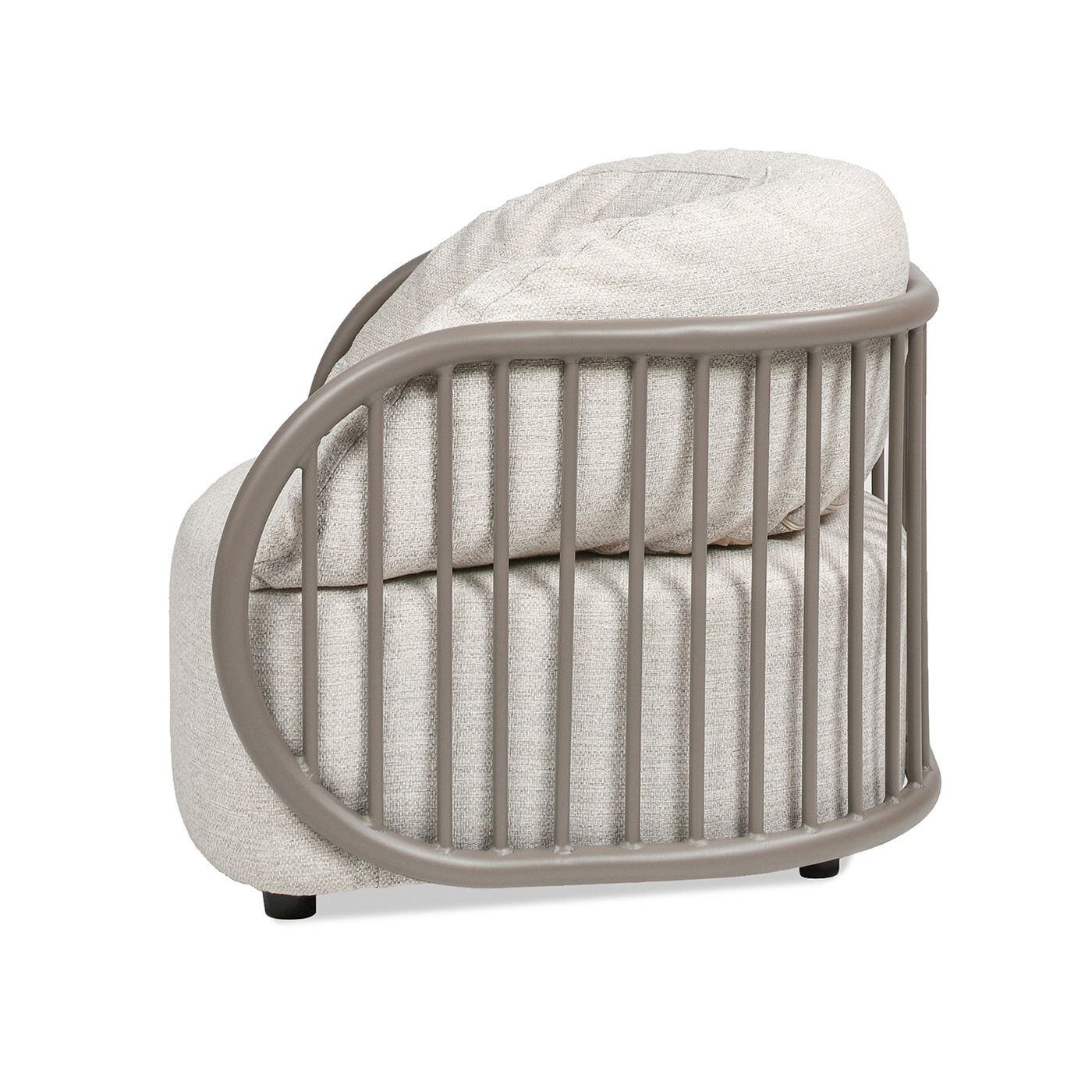 Harper - Barrel Upholstered Patio Deep Seating Armchair Axroma Olefin - Oat Beige - Best Buy Furniture