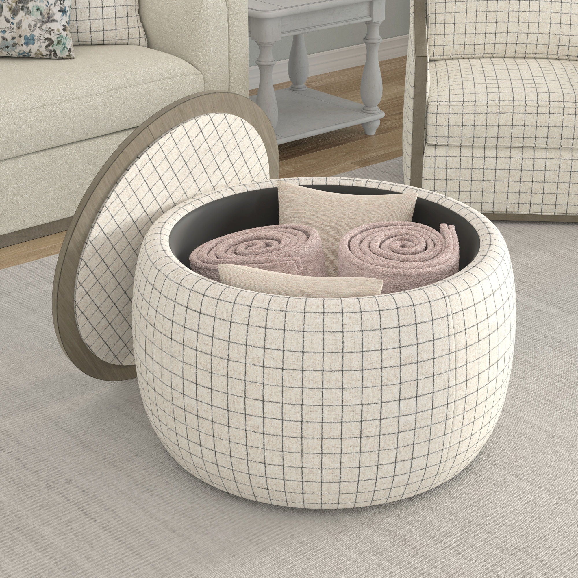 Revel - Storage Ottoman - White - Best Buy Furniture