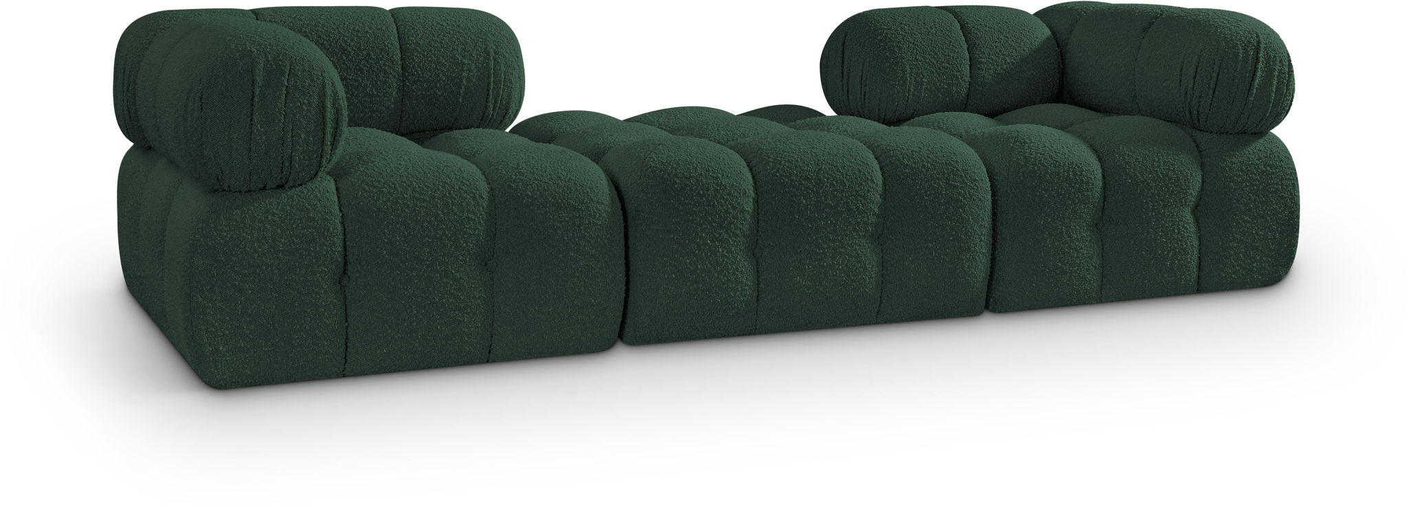 Ames - 3 Piece Boucle Modular Sofa With 1 Backless Seat - Best Buy Furniture