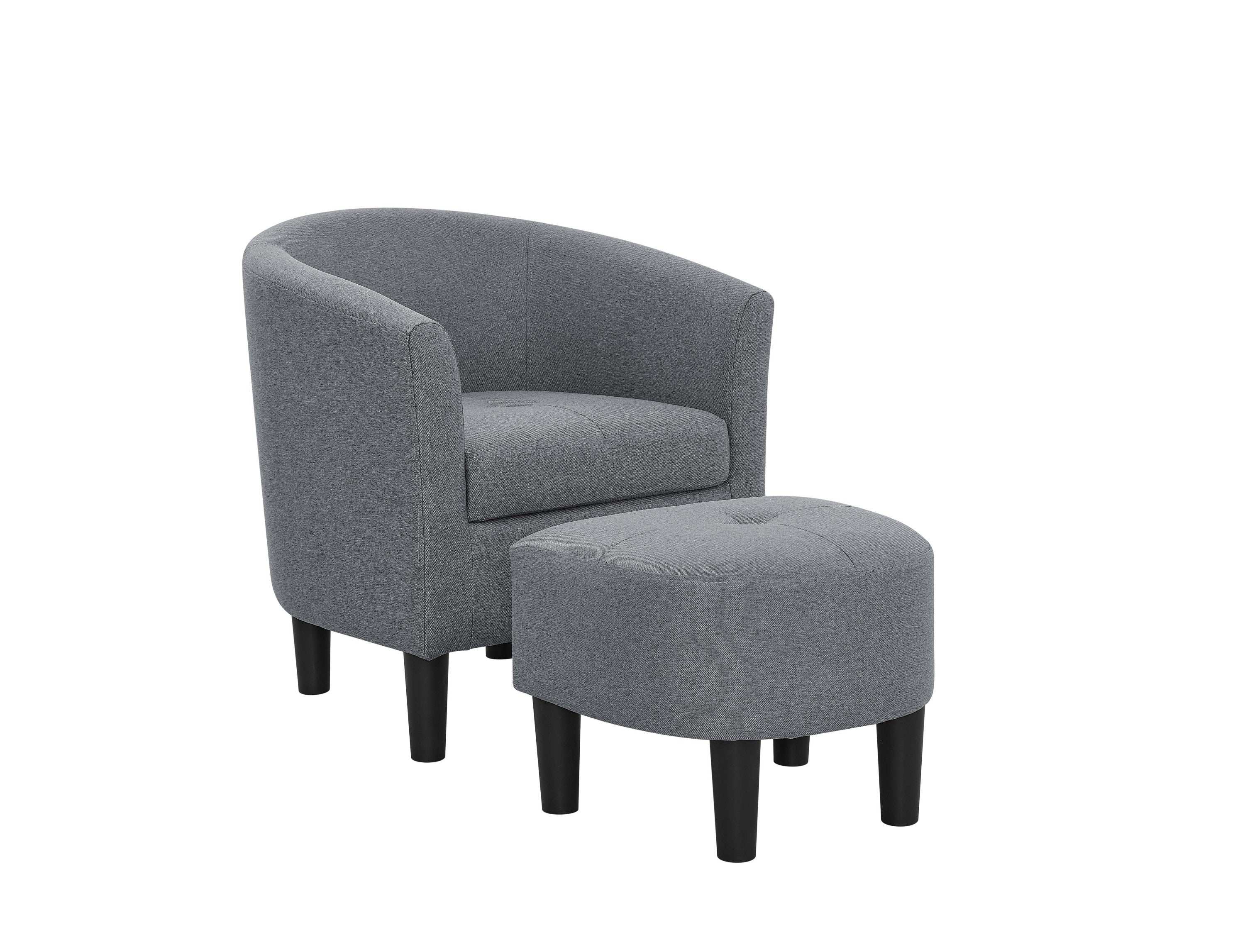 Moss 25.5' Wide Polyester Barrel Chair and Ottoman - Best Buy Furniture