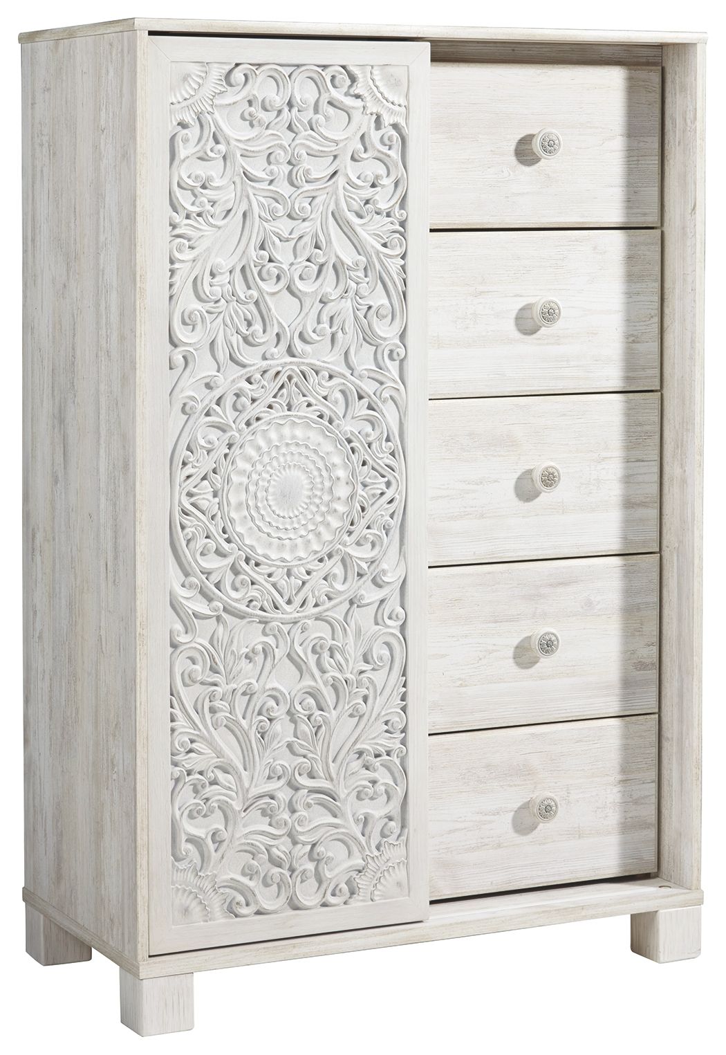 Paxberry - Dressing Chest - Whitewash - Best Buy Furniture